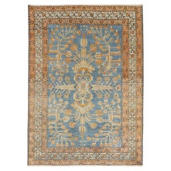 Tapis persan ancien bleu Lilihan