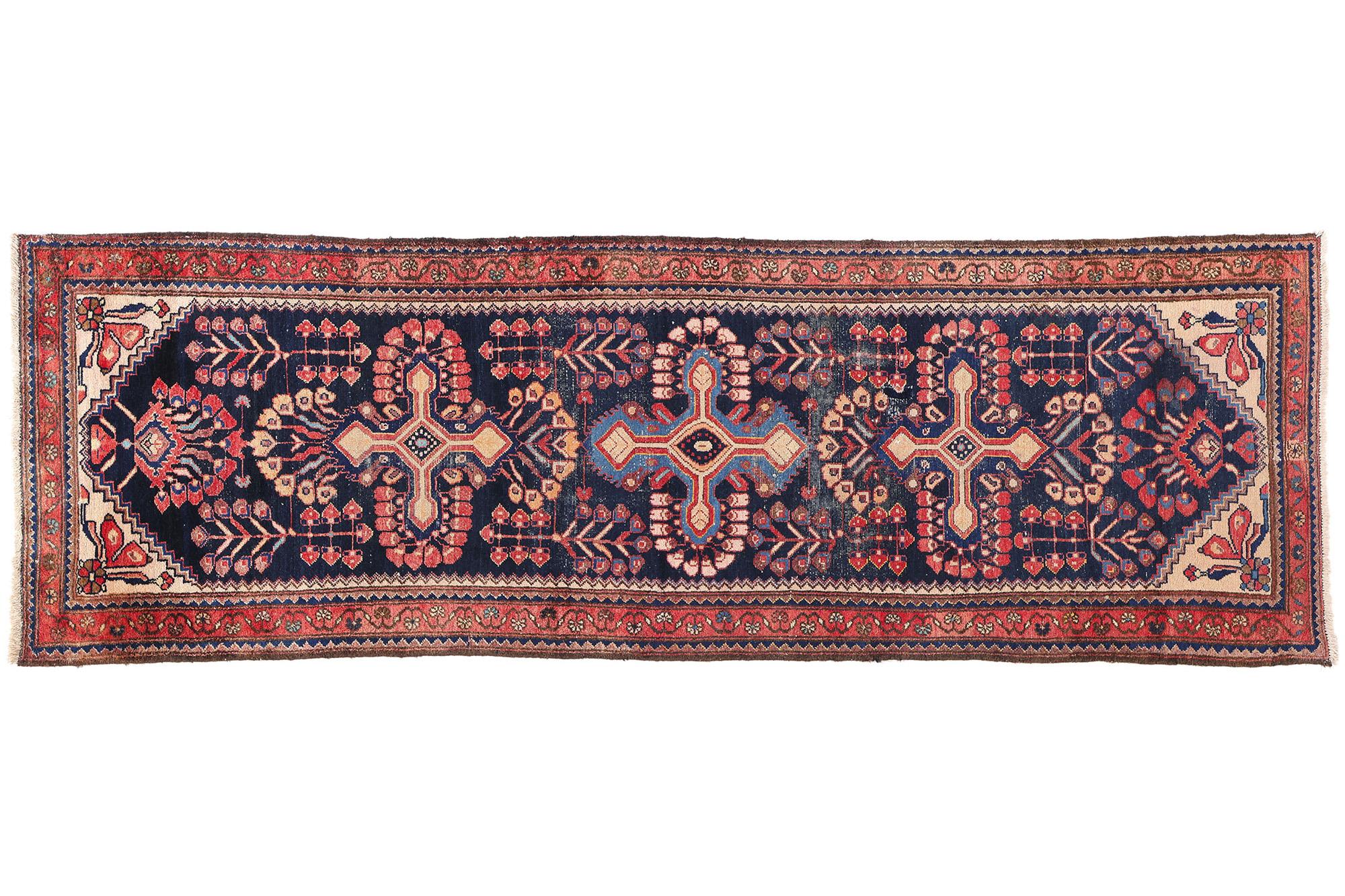 Antiker persischer Lilihan-Teppich Läufer, 03'06 x 10'08 im Angebot 2