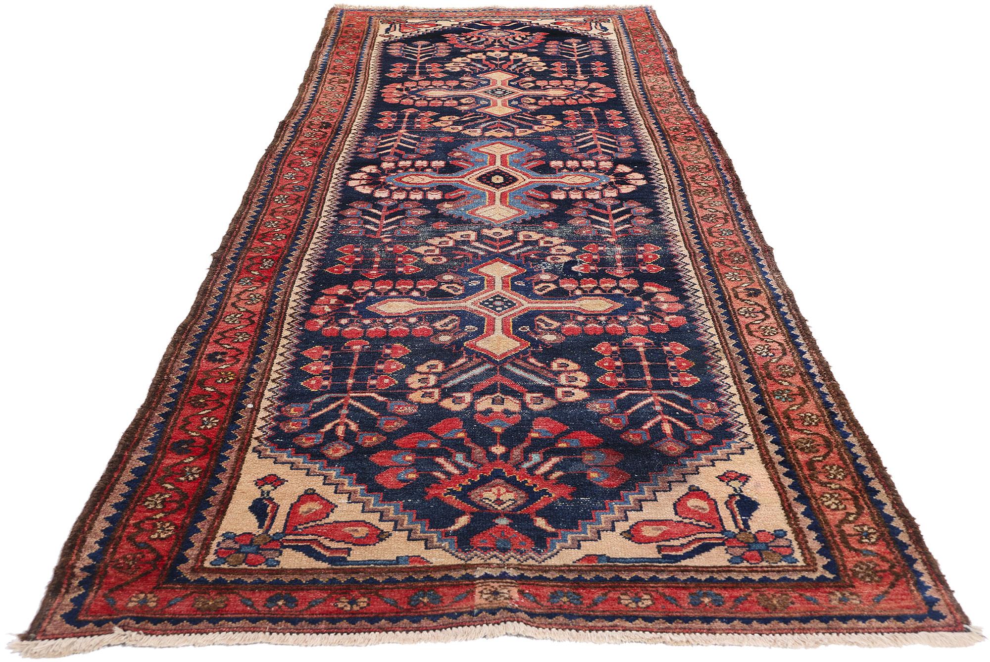 Antiker persischer Lilihan-Teppich Läufer, 03'06 x 10'08 (Sarouk Farahan) im Angebot