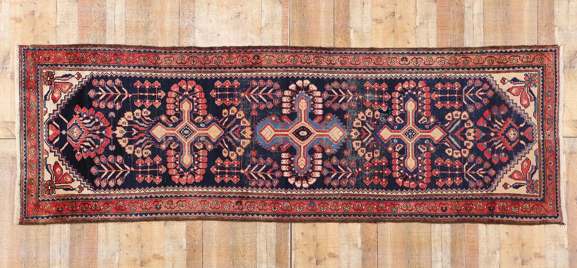 Antiker persischer Lilihan-Teppich Läufer, 03'06 x 10'08 im Angebot 1