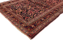 Antique Persian Lilihan Rug with Baroque Renaissance Style, Pink Persian Rug