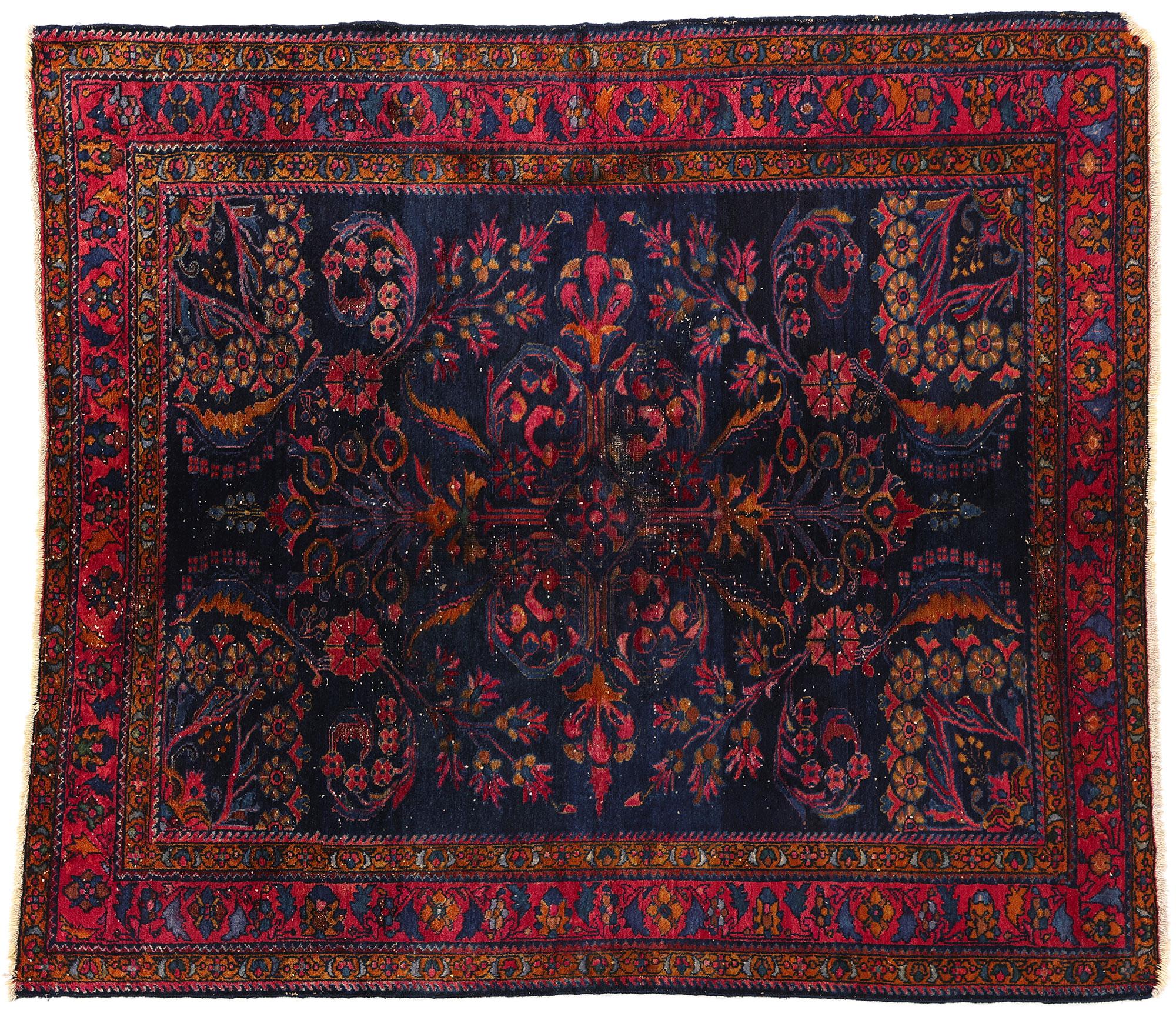 Antique Persian Lilihan Rug with Old World Victorian Renaissance Style For Sale 3