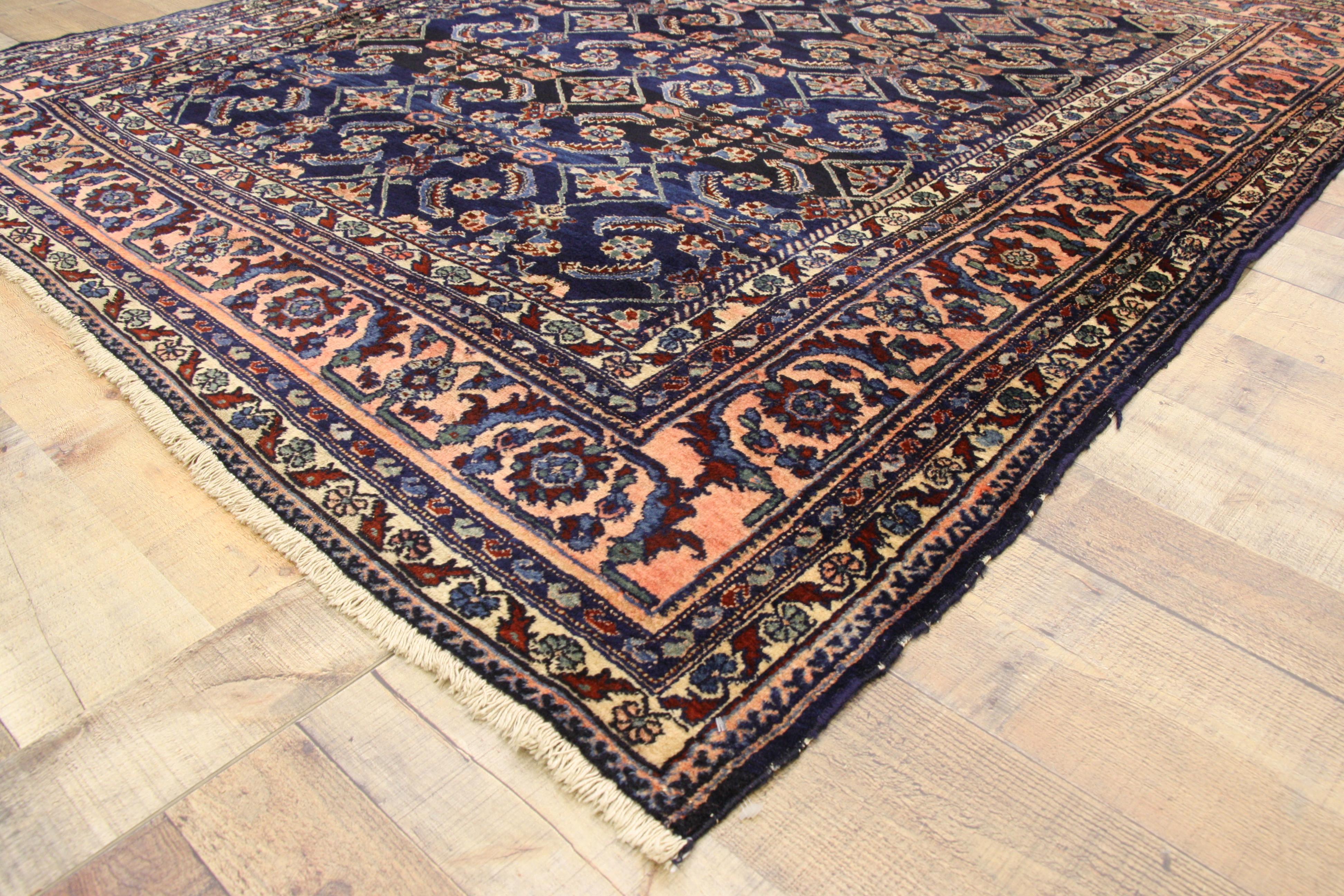 20th Century Antique Persian Lilihan Rug with Traditional Modern Style