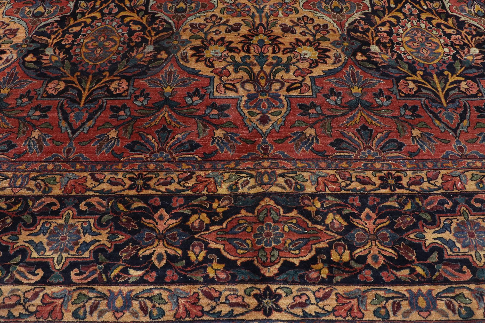 Modern Antique Persian Lilihan Rug with Victorian Renaissance Style For Sale