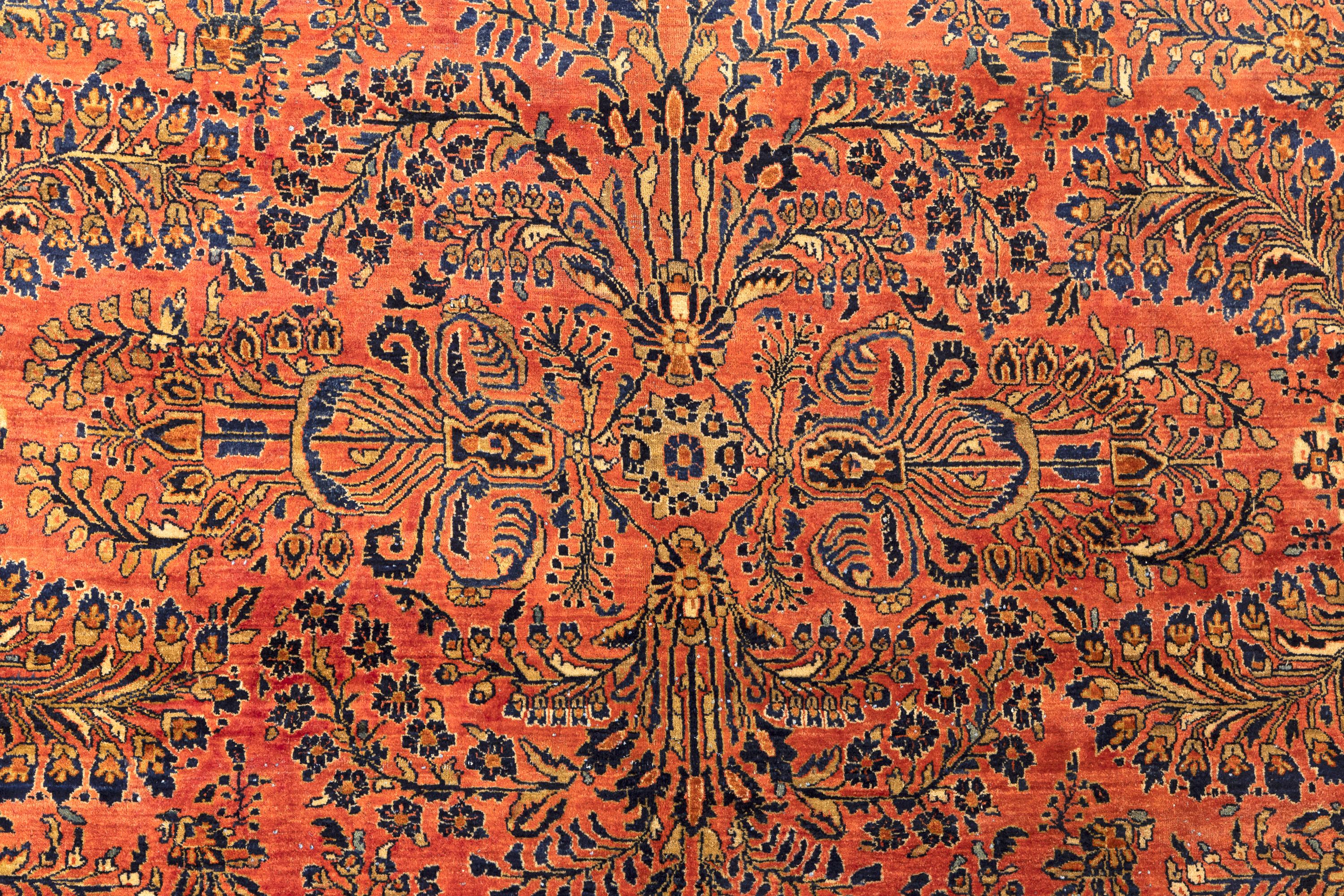 Antique Persian Lilihan Saouk Oversized Rug For Sale
