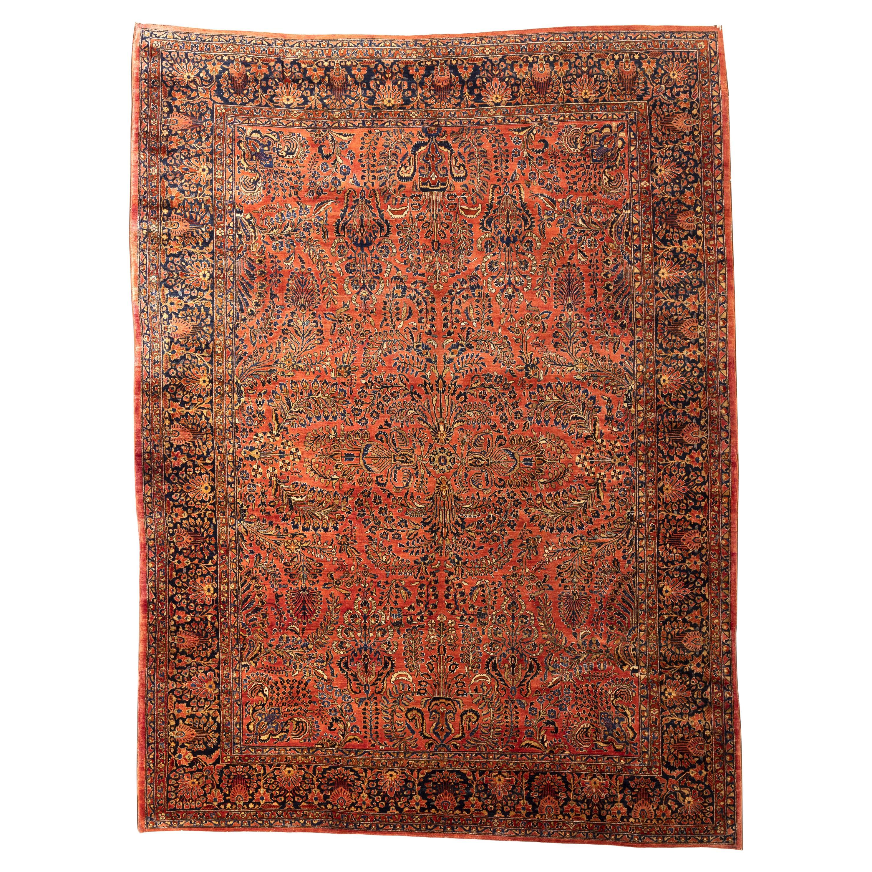 Lilihan Sarouk – West Persia

Magnificent antique Lilihan Sarouk rug with bright and vivid colours. This piece is of excellent quality, made in the early 20th century in the south of Arak by Armenians living in Persia. With a rich floral design, the
