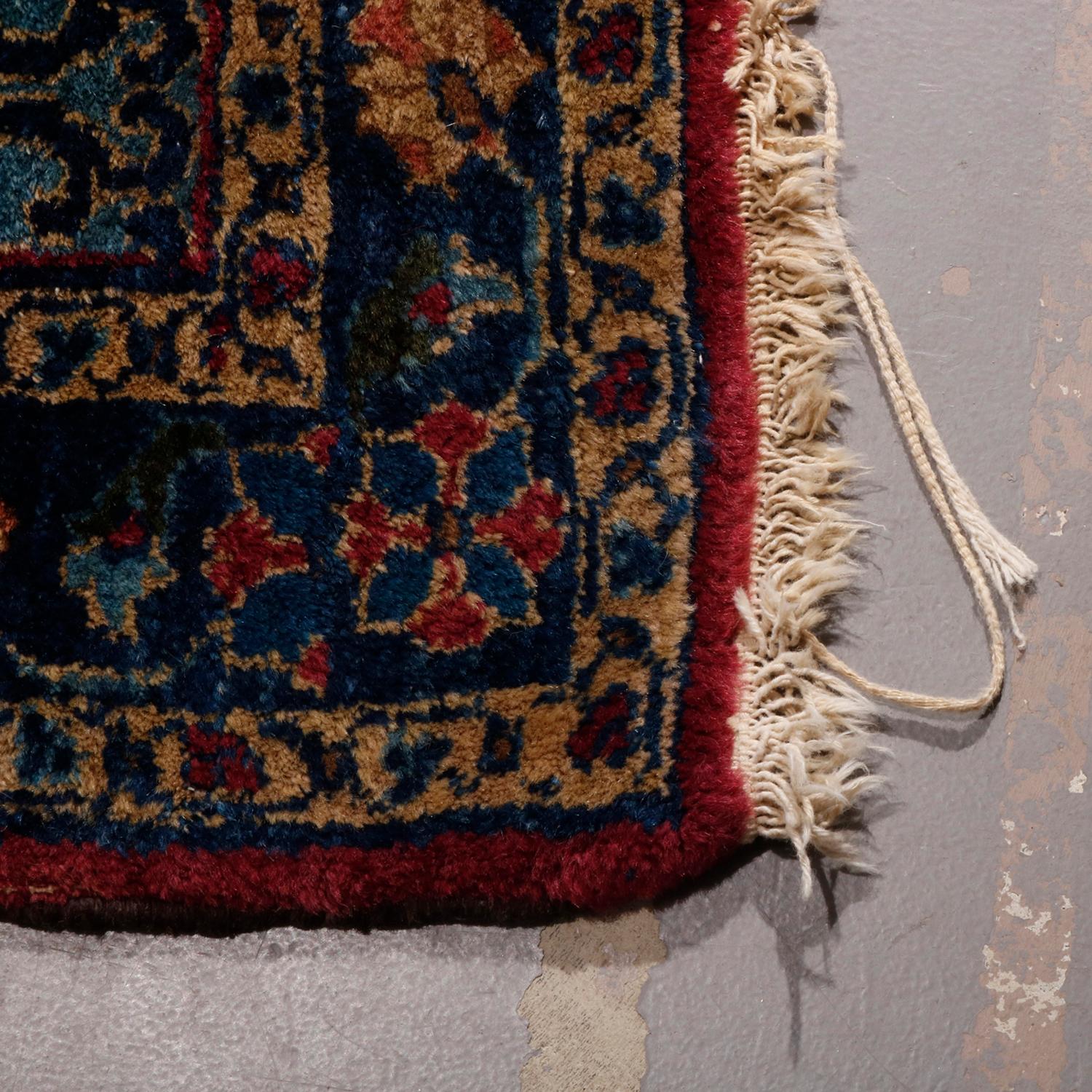 Antique Persian Lilihan Sarouk Oriental Wool Rug, circa 1930 In Good Condition In Big Flats, NY