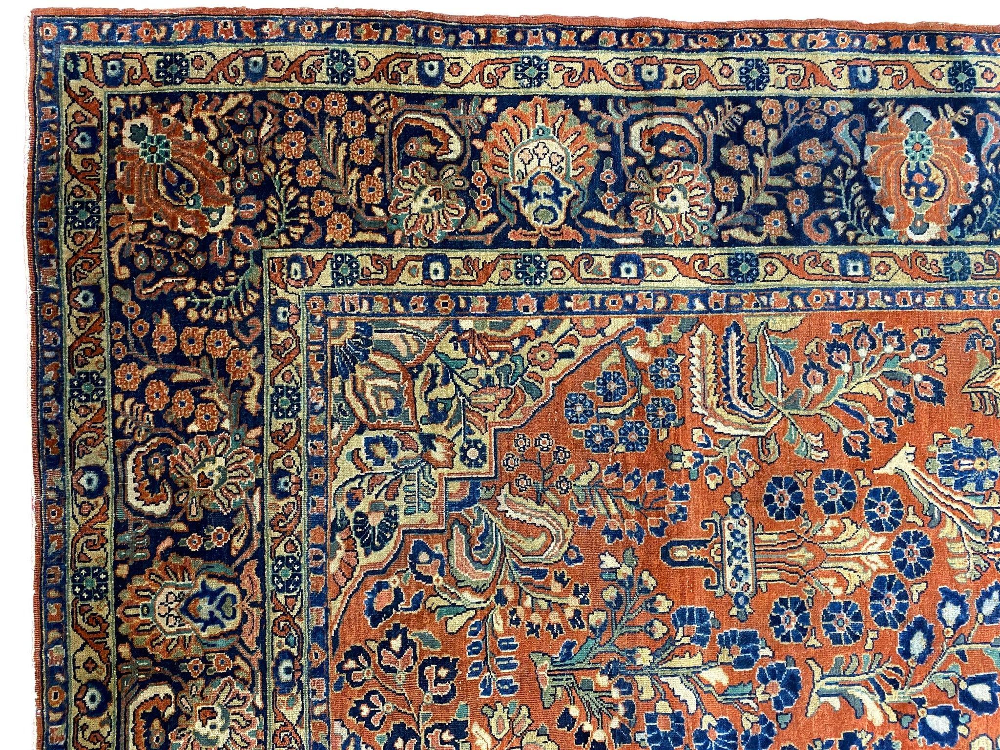 Antique Persian Lilihan Sarouk Rug - 11'-9