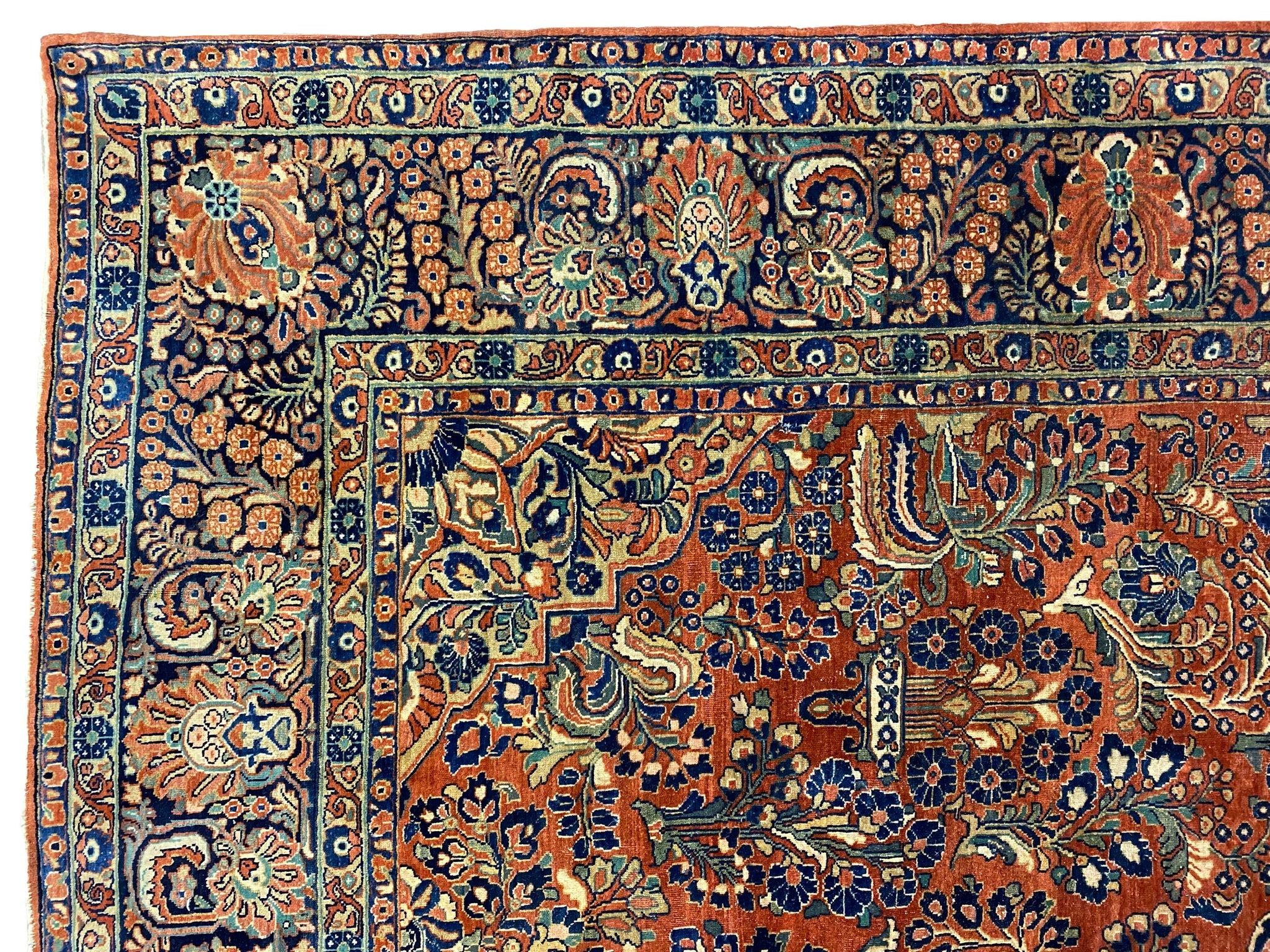 Antique Persian Lilihan Sarouk Rug - 11'-9
