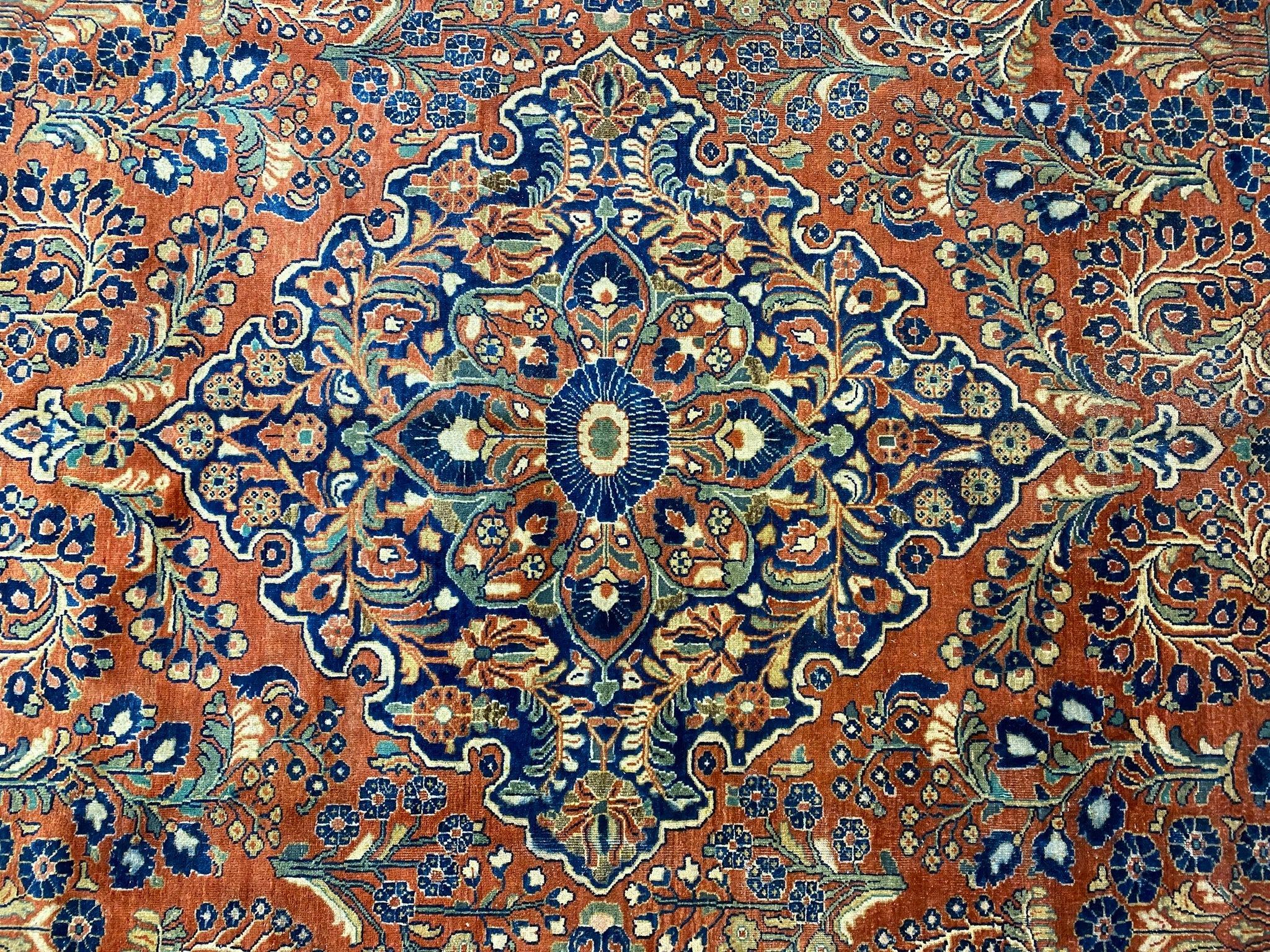 Antiker persischer Lilihan Sarouk-Teppich aus Sarouk - 11'-9