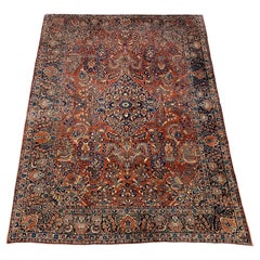 Antique Persian Lilihan Sarouk Rug - 11'-9" x 9'