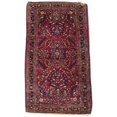 Antique Persian Lillian Sarouk Floral Oriental Rug, circa 1921