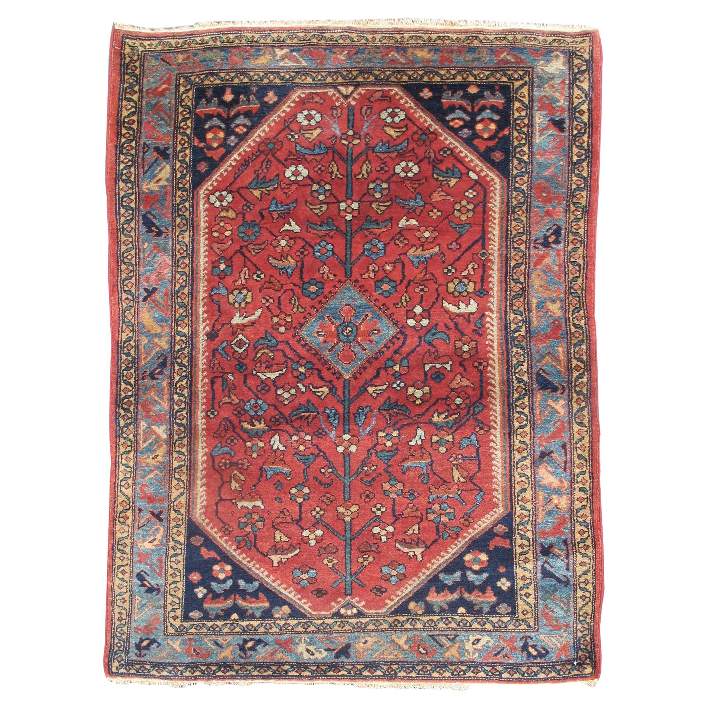 Antiker persischer Lillihan-Teppich, um 1900