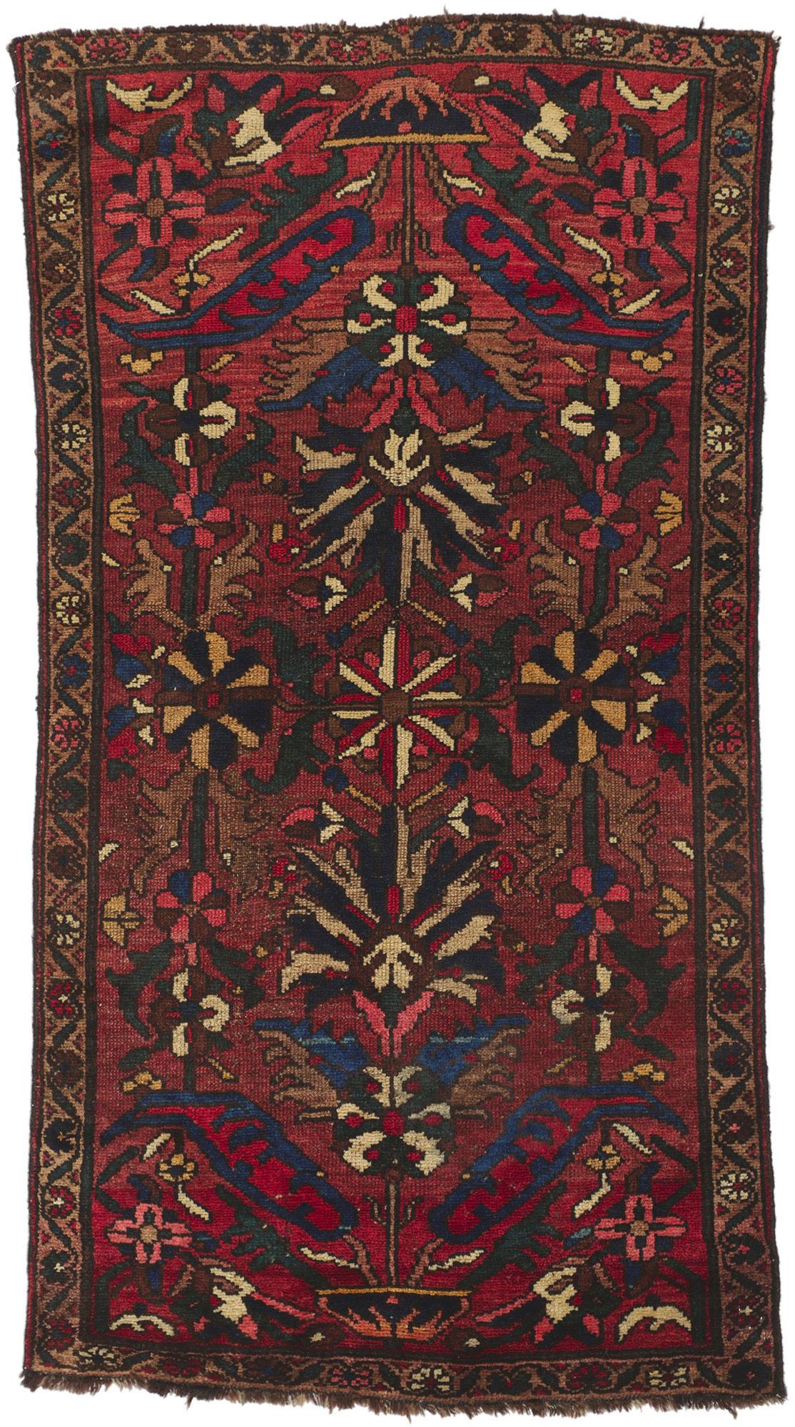 Antique Persian Lori Rug with Traditional Style In Good Condition For Sale In Dallas, TX