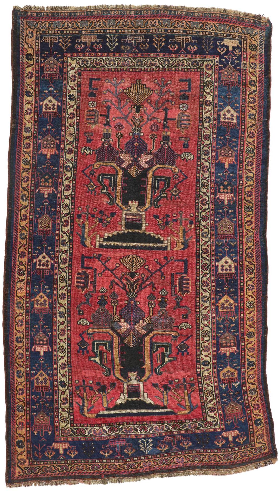 Tapis persan ancien Lori avec motif de vase en vente 2