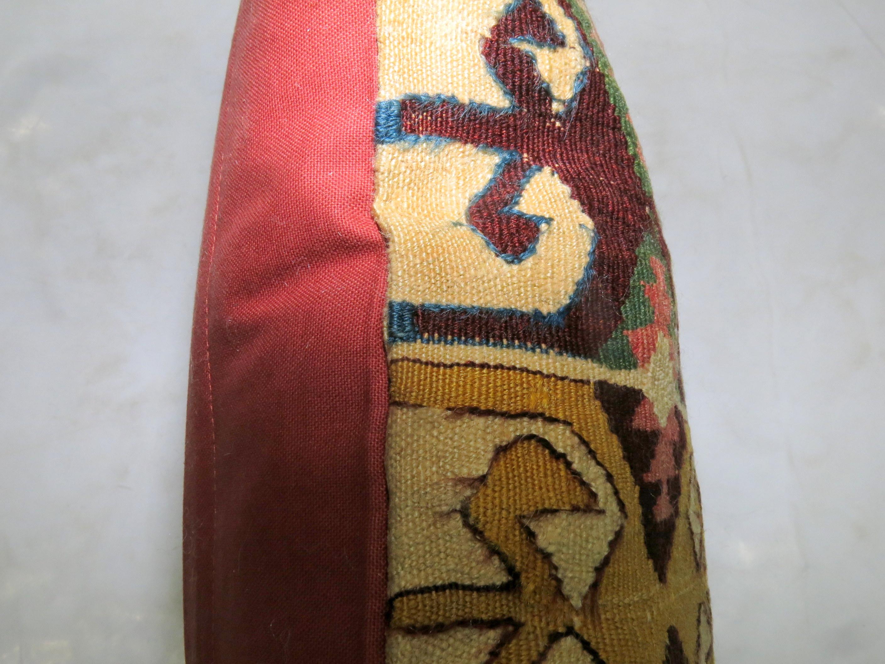 Turkish Antique Persian Lumbar Kilim Pillow
