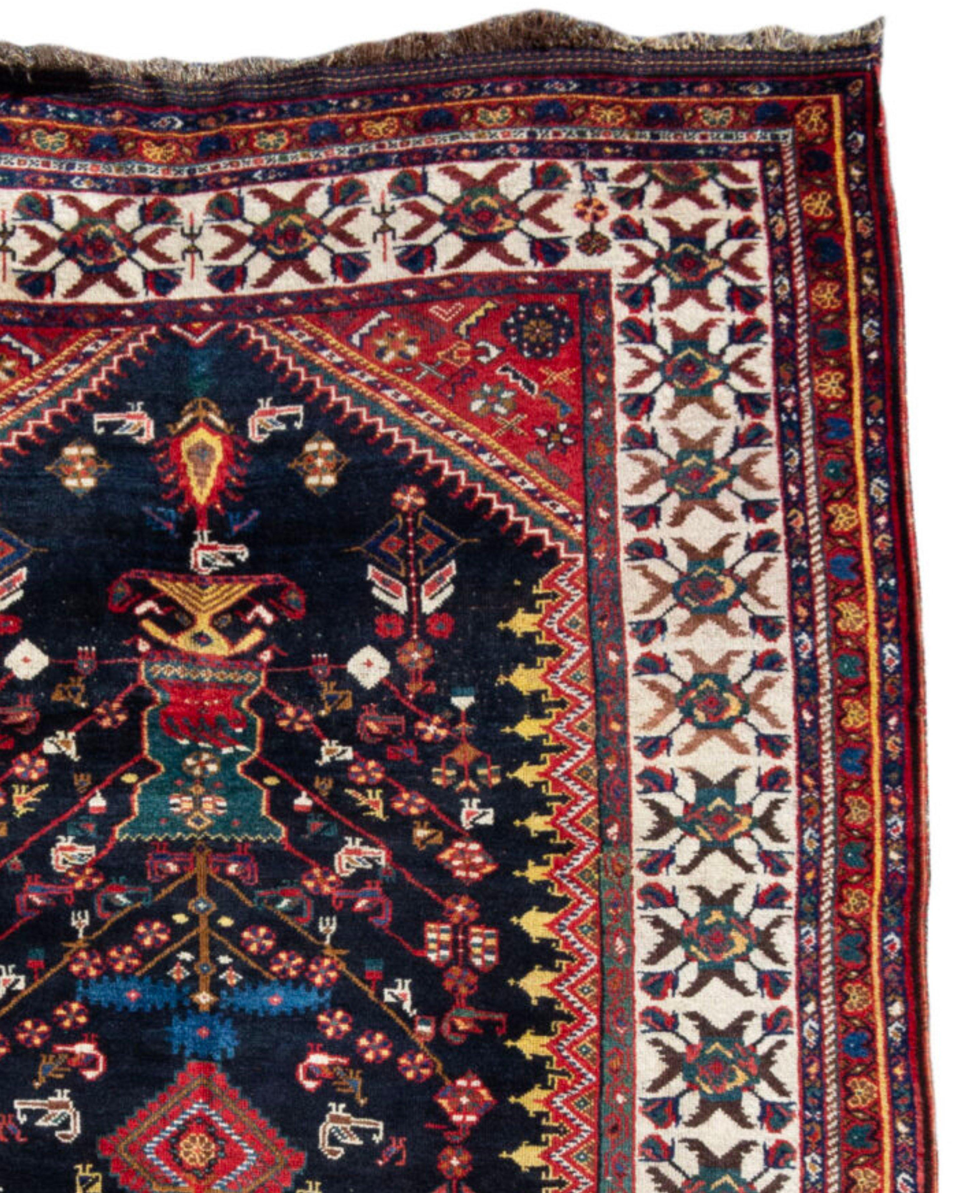 Hand-Knotted Antique Persian Luri Long Rug, Late 19th Century For Sale