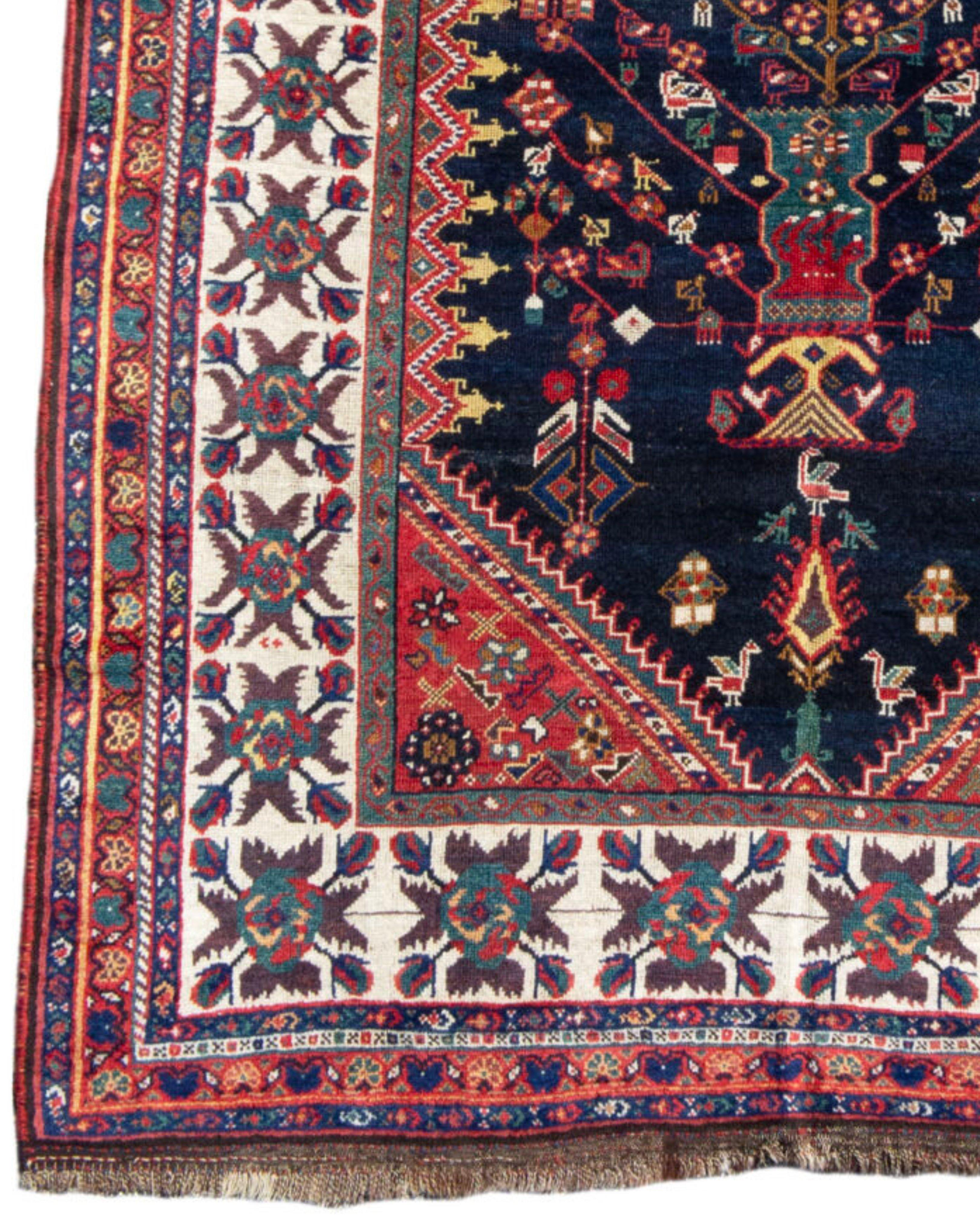 Wool Antique Persian Luri Long Rug, Late 19th Century For Sale