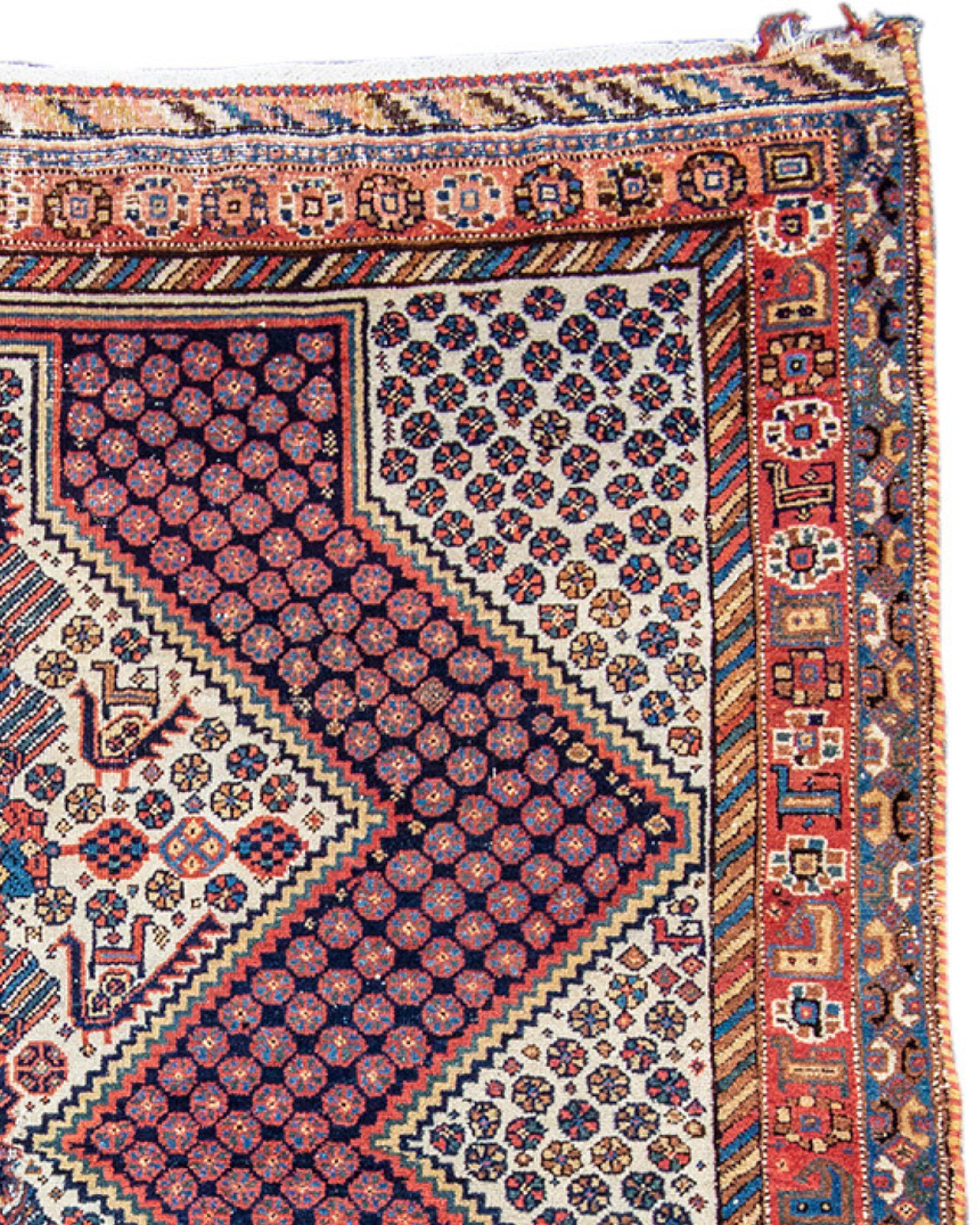 Antique Persian Luri Rug, 19th Century

Additional Information:
Dimensions: 4'9