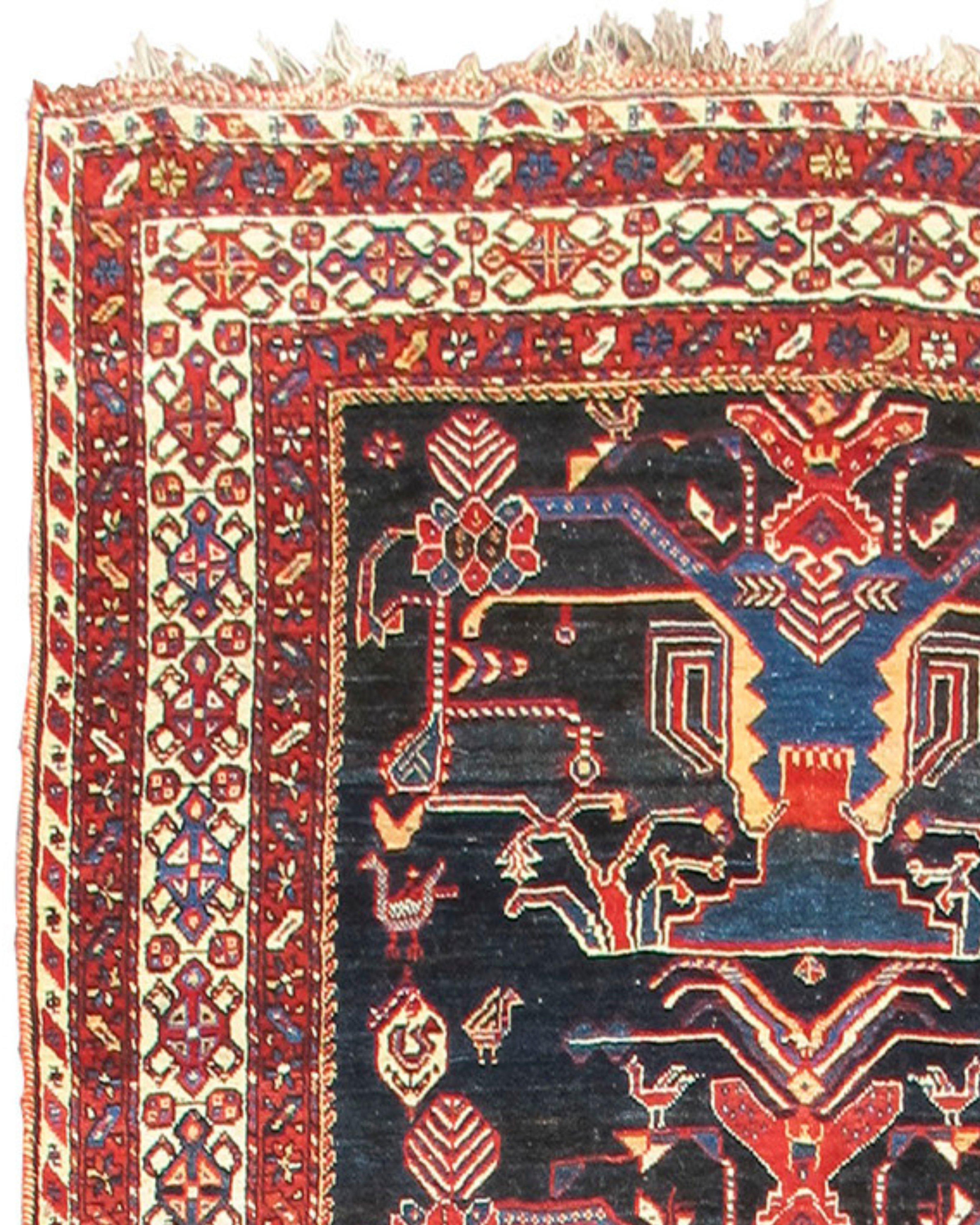 Antique Persian Luri Rug, c. 1900 In Good Condition For Sale In San Francisco, CA