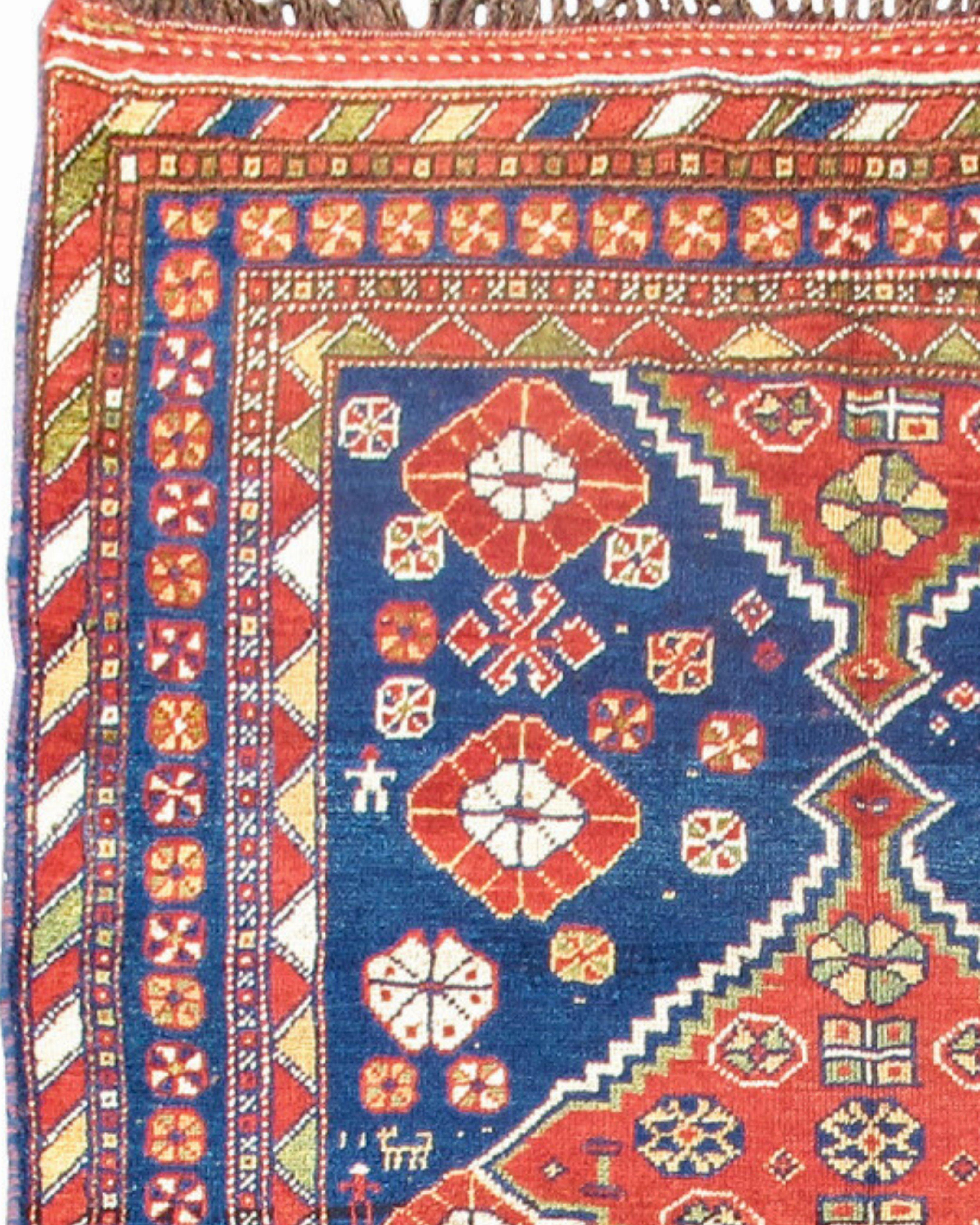 Wool Antique Persian Luri Rug, Late 19th Century For Sale