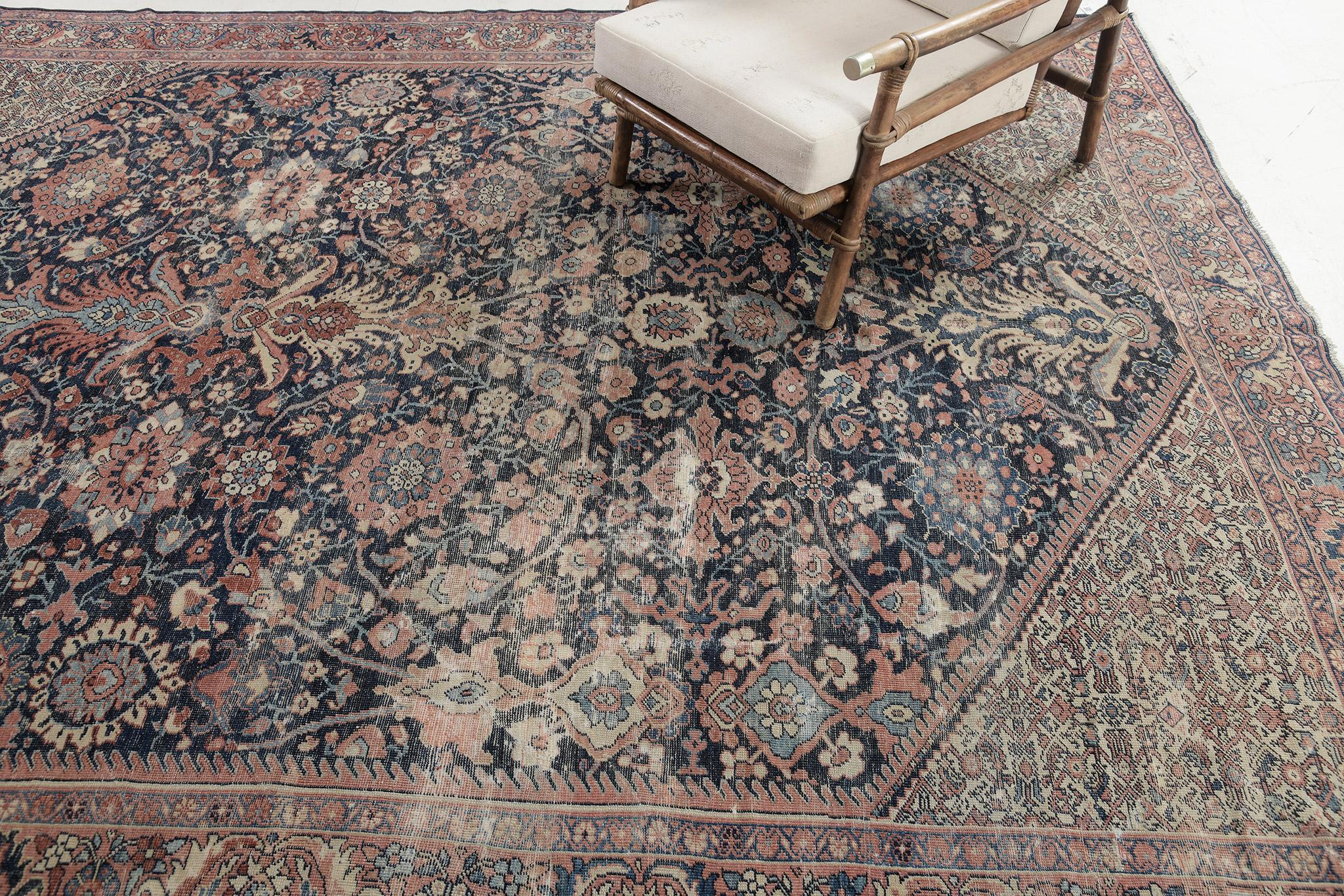Hand-Knotted Antique Persian Mahal 29972 For Sale