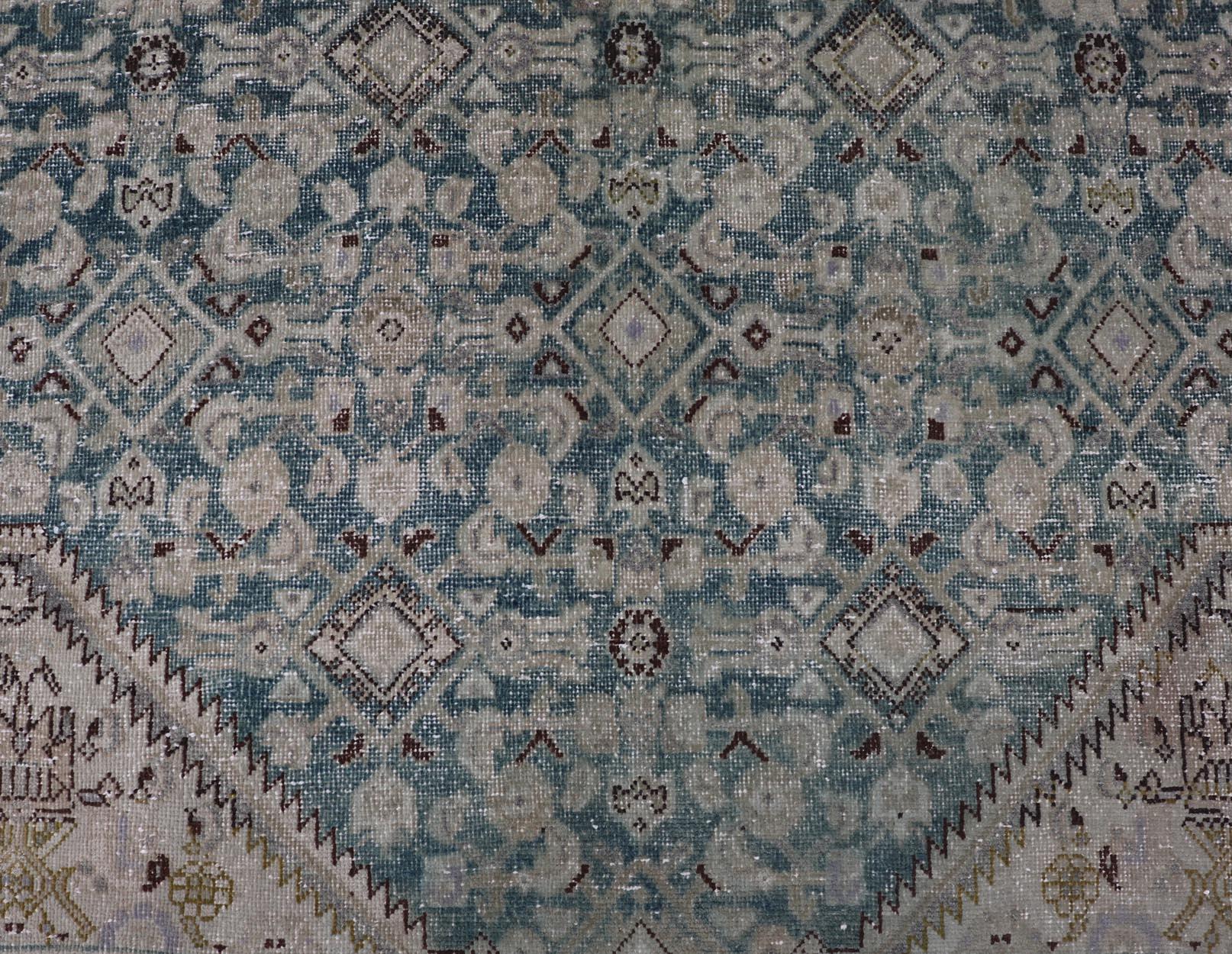 Antiker persischer Mahal-Blumenmotiv im All-Over-Design 5'0 x 10'2 im Angebot 4