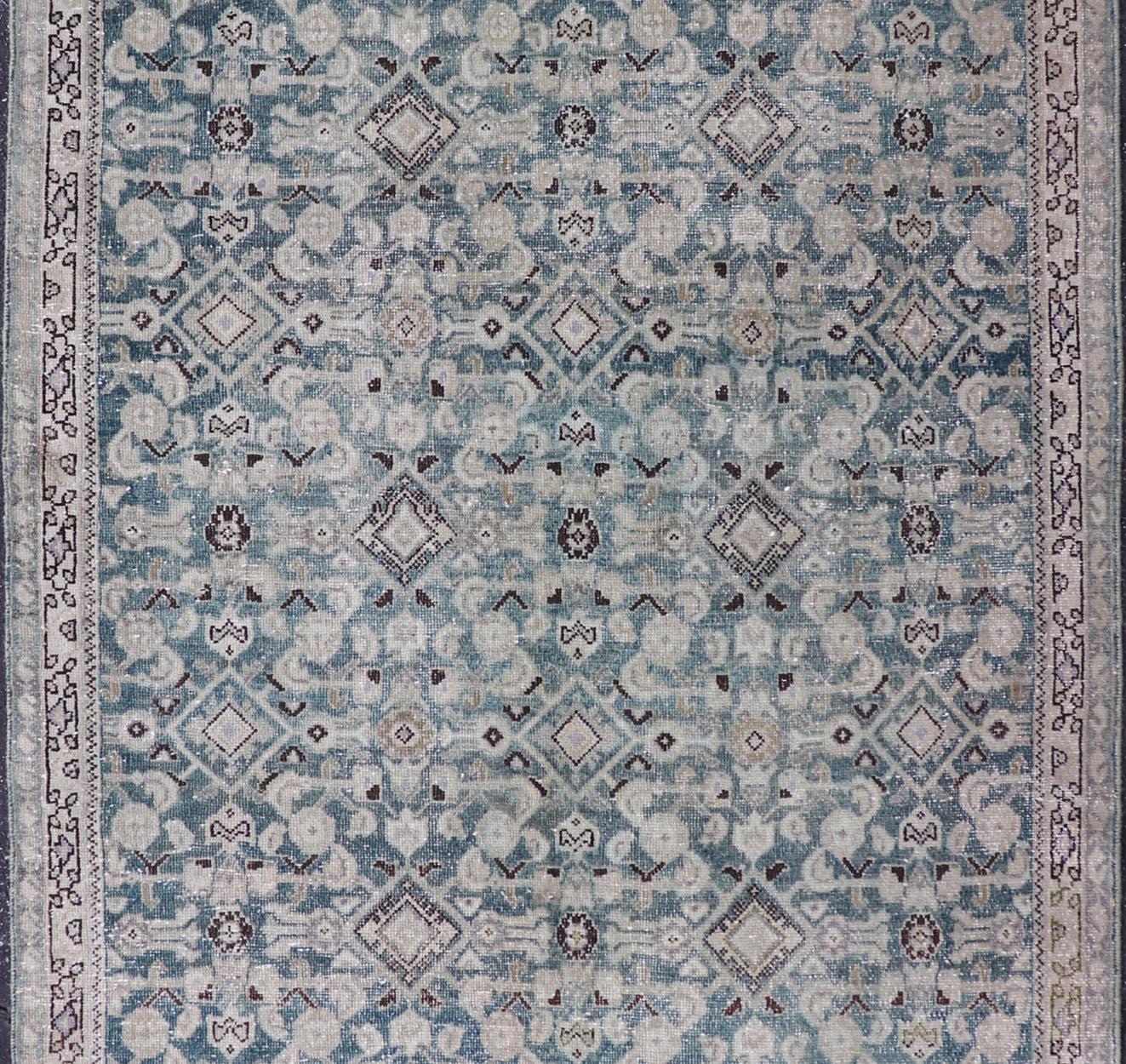 Antiker persischer Mahal-Blumenmotiv im All-Over-Design 5'0 x 10'2 (20. Jahrhundert) im Angebot