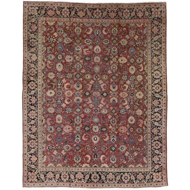 Colnial Style Rug Vintage Persian Mahal Area Rug with Traditional Colonial and Federal ...