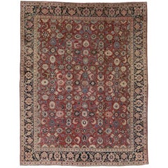 Vintage Persian Mahal Area Rug with Traditional Colonial and Federal Style