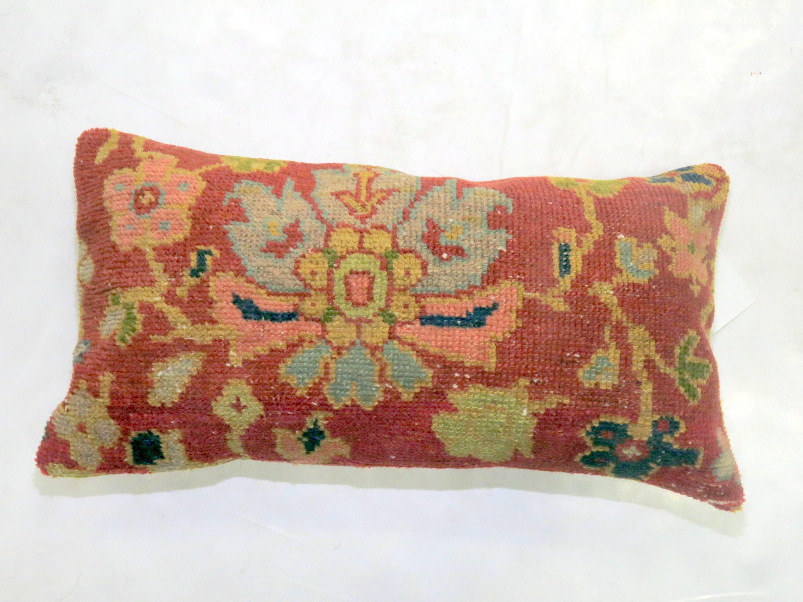 Antique Persian Mahal Bolster Pillow In Excellent Condition In New York, NY