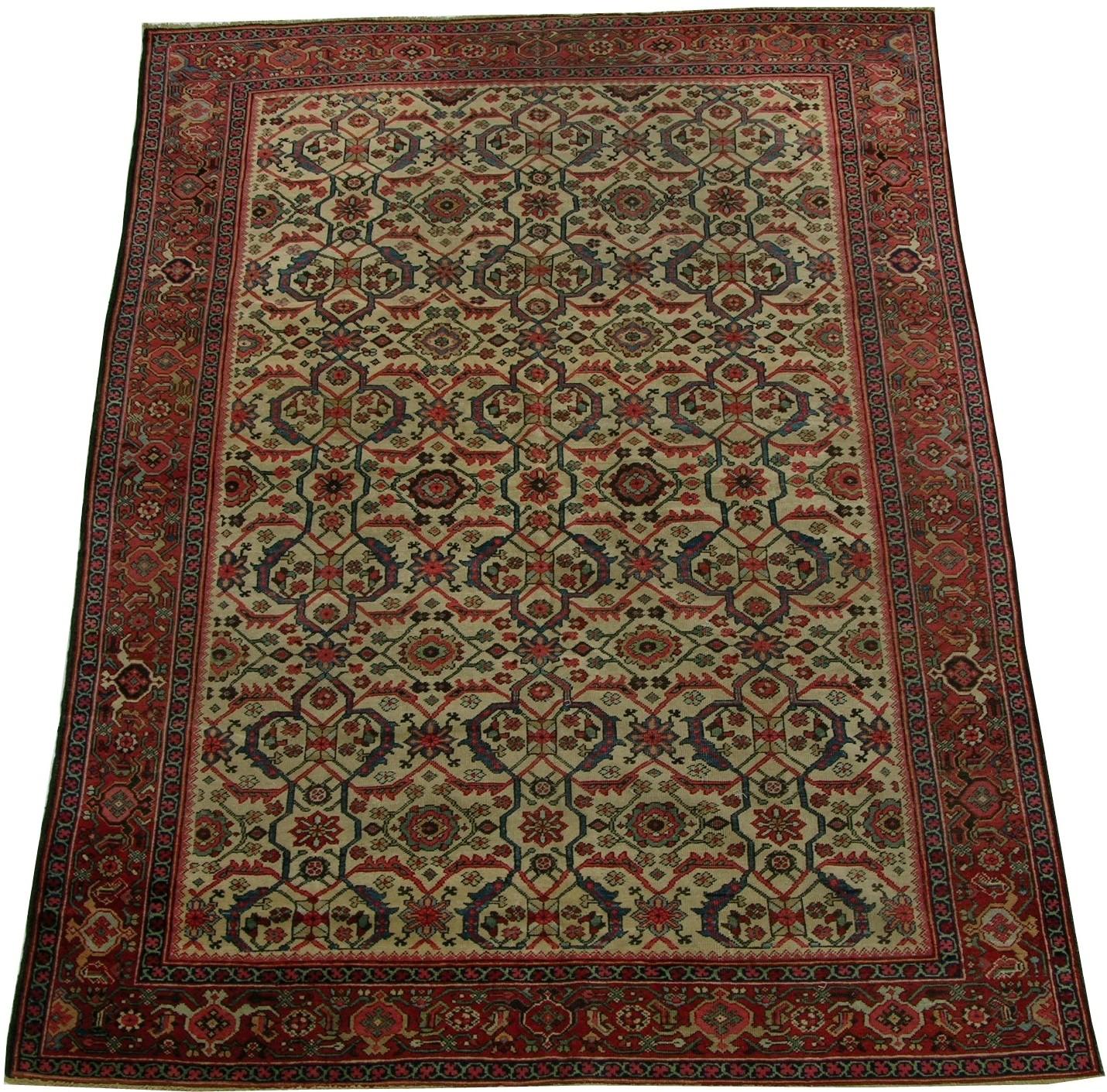 Hand-Woven Antique Persian Mahal circa 1900, 4673y For Sale