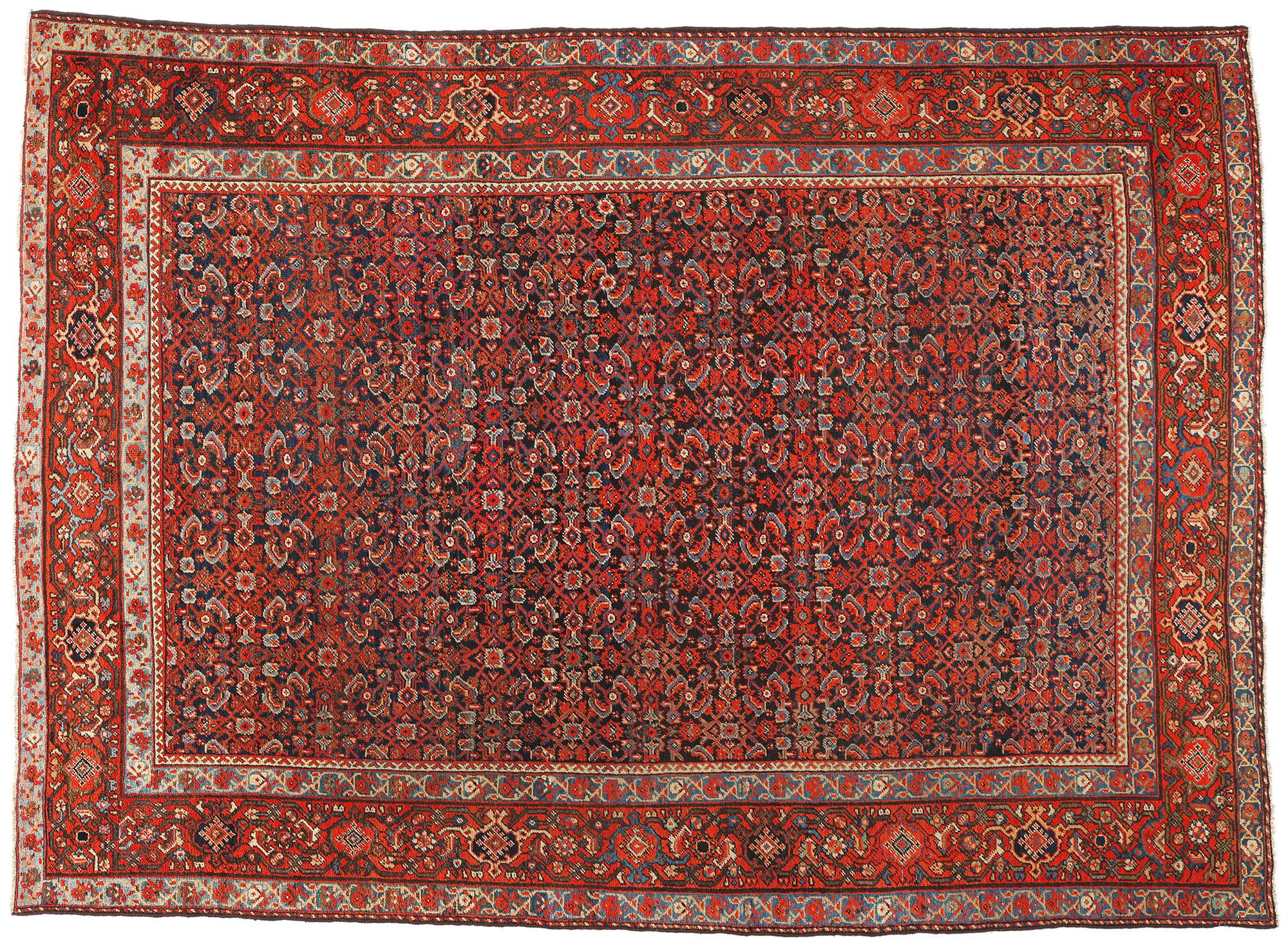 Tapis persan ancien Mahal, 10'01 x 13'10 en vente 2