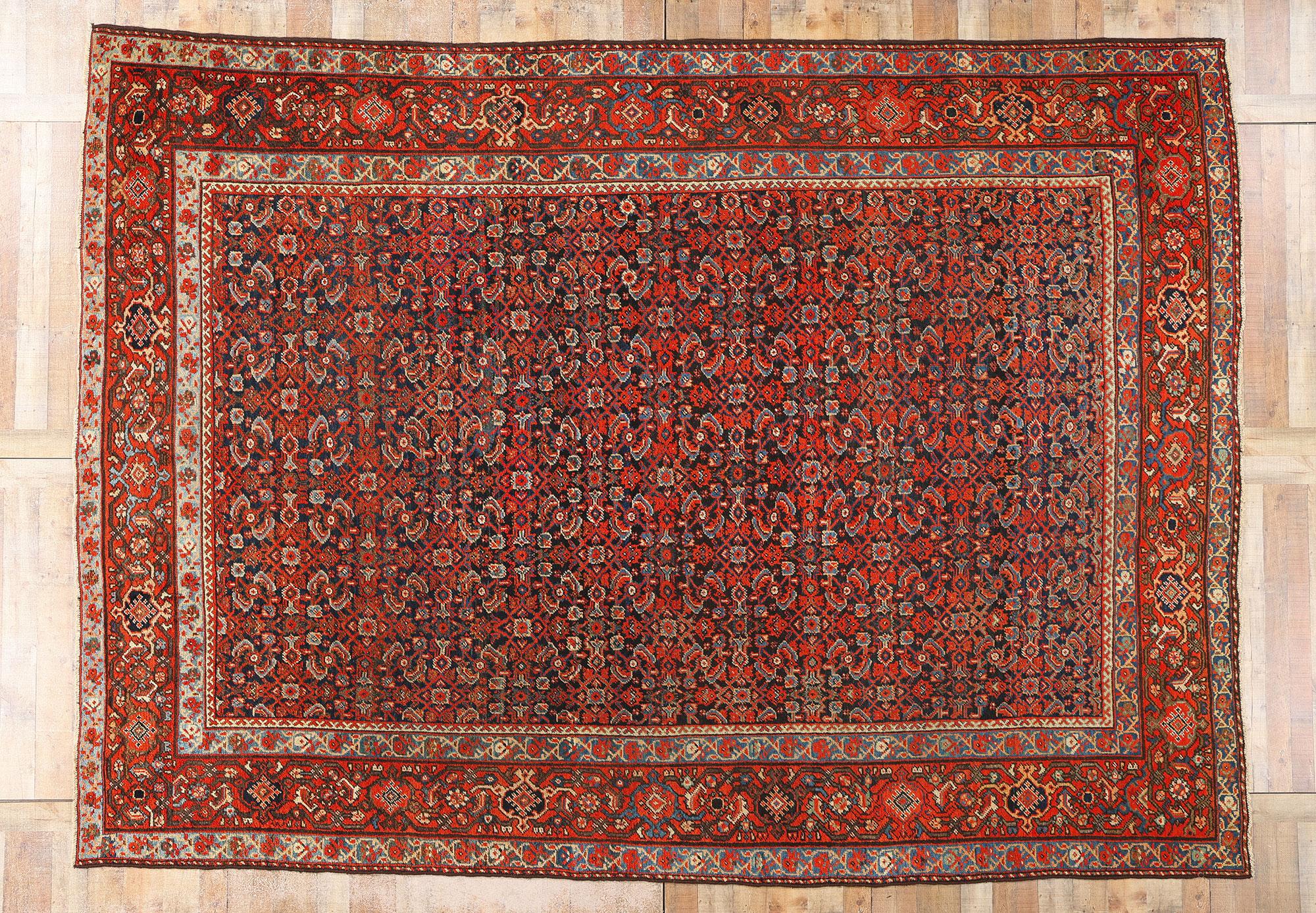 Tapis persan ancien Mahal, 10'01 x 13'10 en vente 1