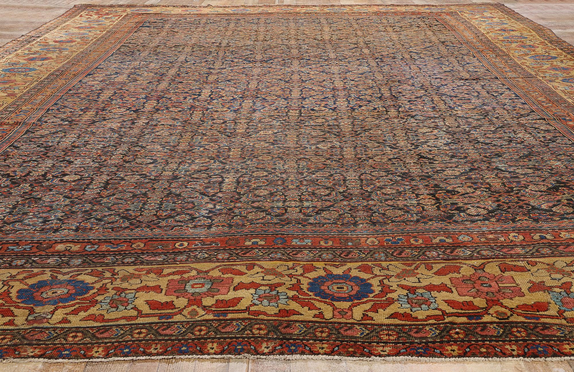 Lana Tappeto persiano Mahal del 1900 con stile moderno in vendita