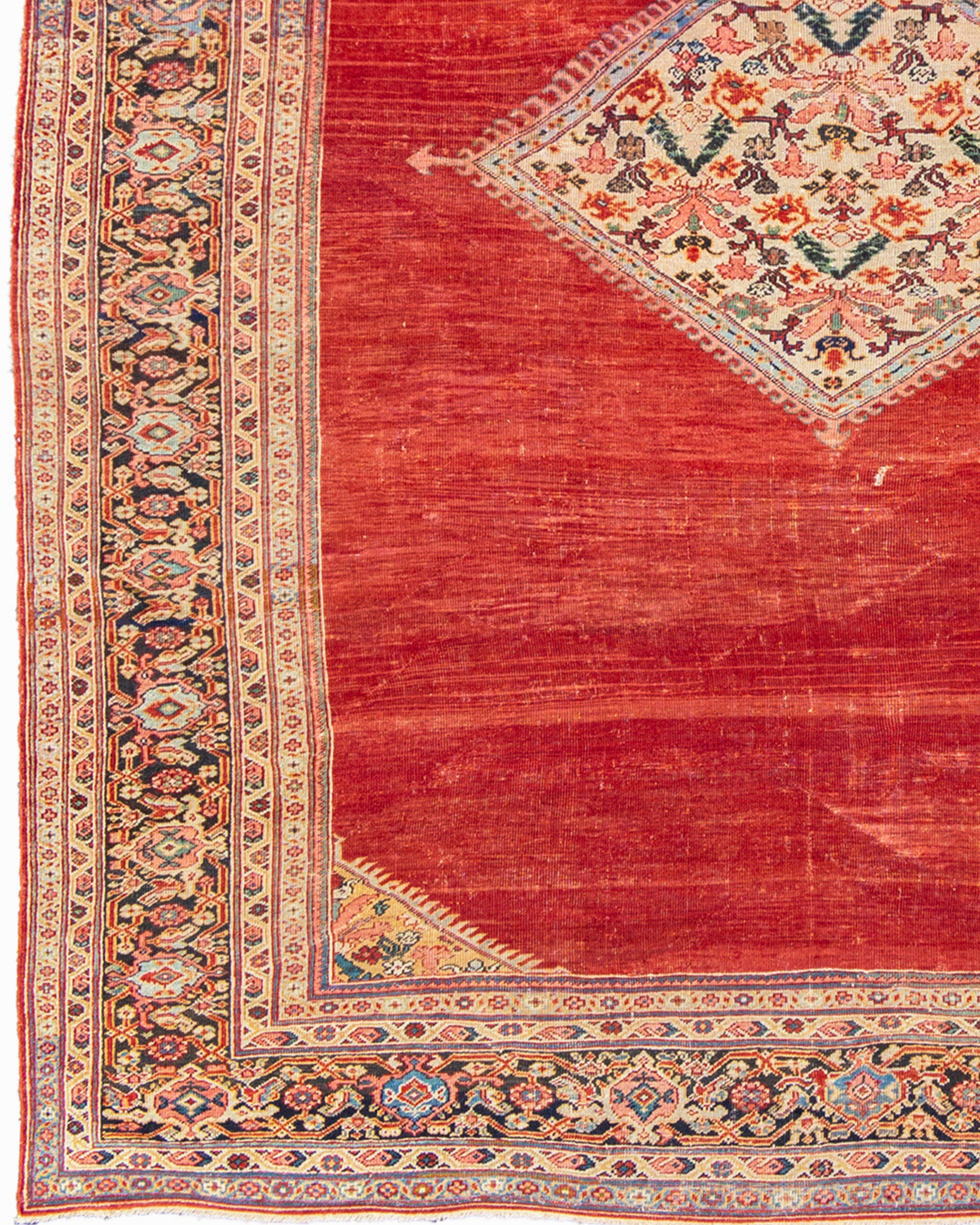 Tissé à la main Tapis persan ancien Mahal, vers 1900 en vente
