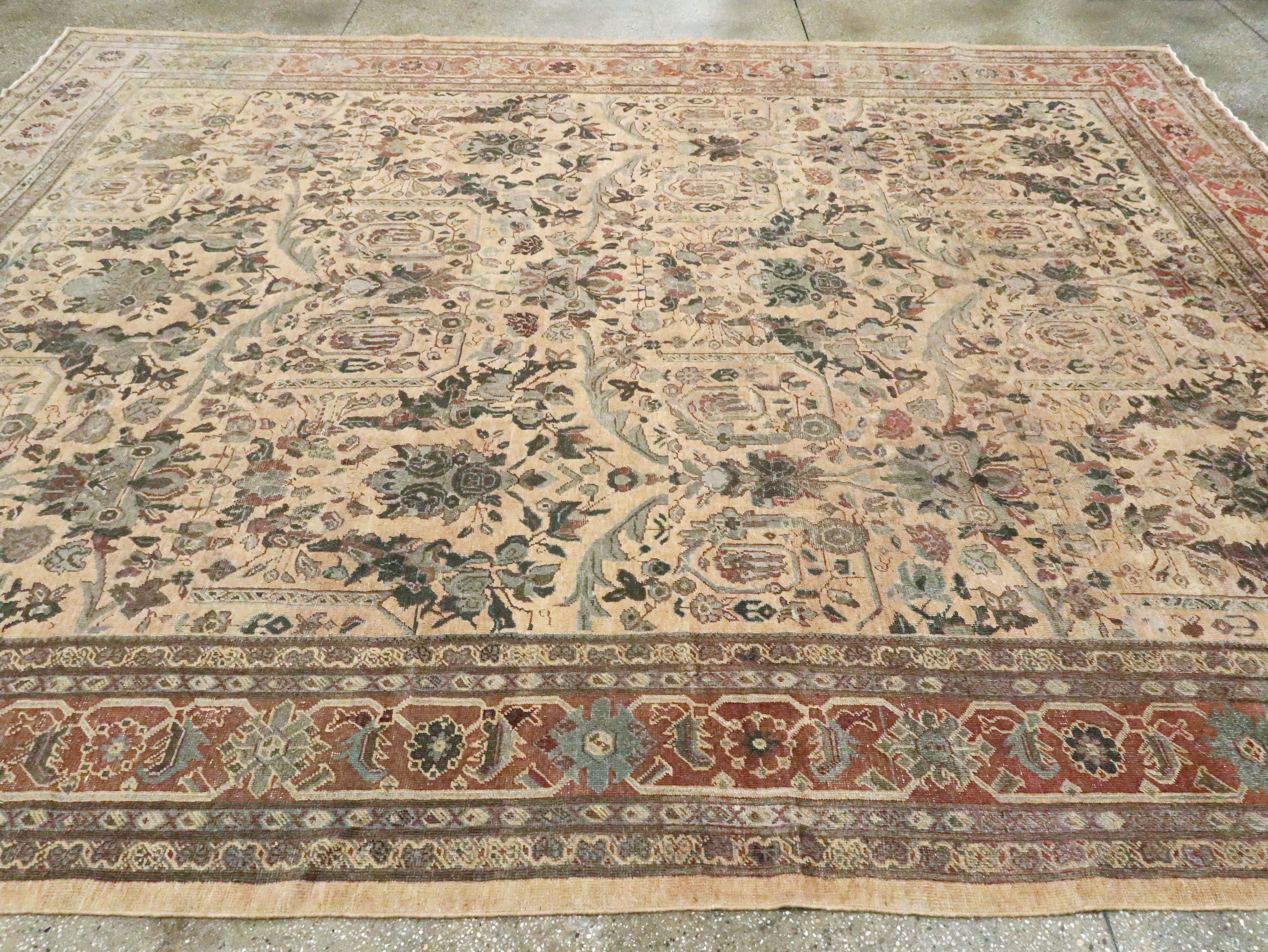 Antiker persischer Mahal-Teppich im Angebot 2