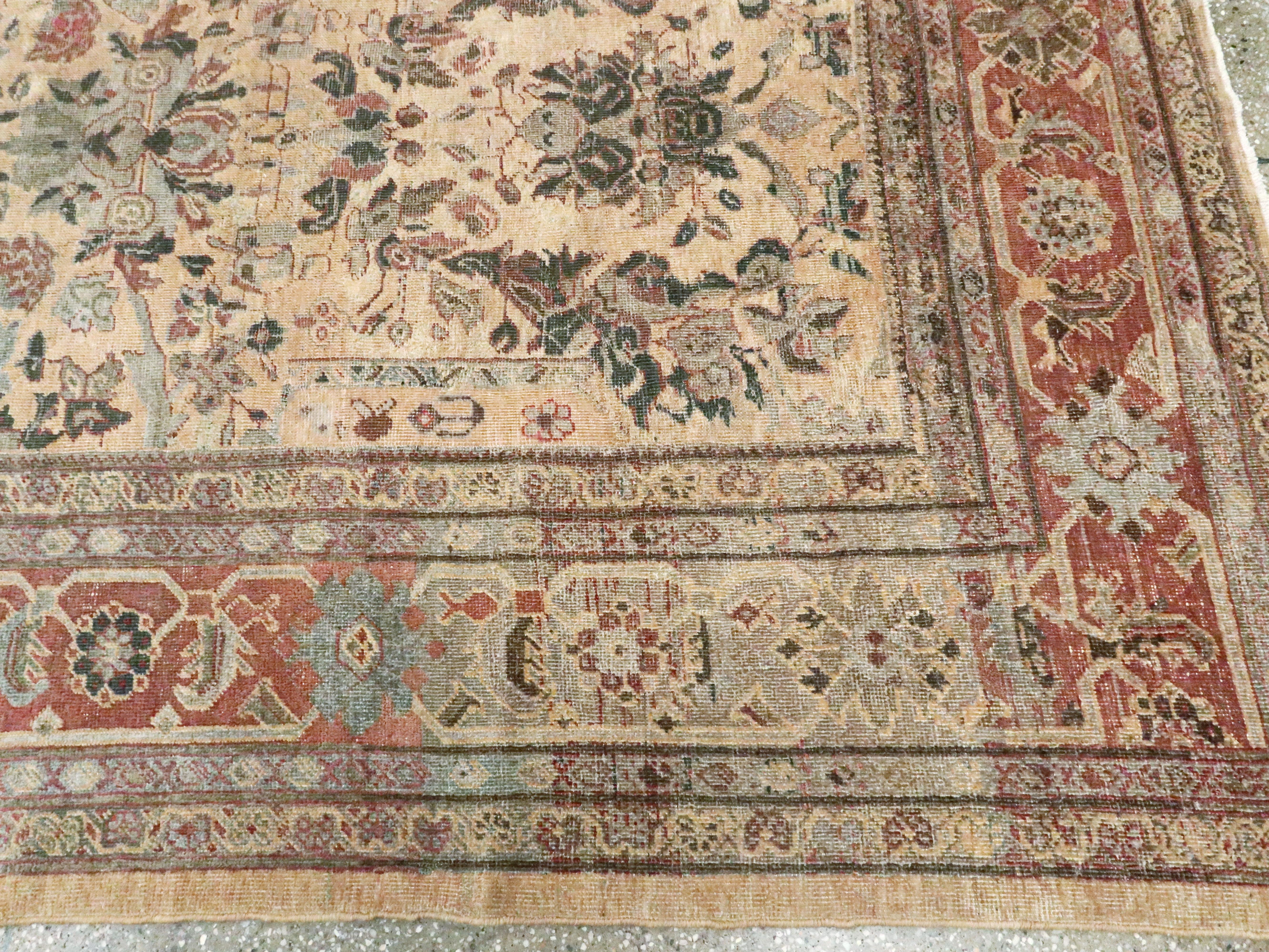 Antique Persian Mahal Carpet For Sale 4