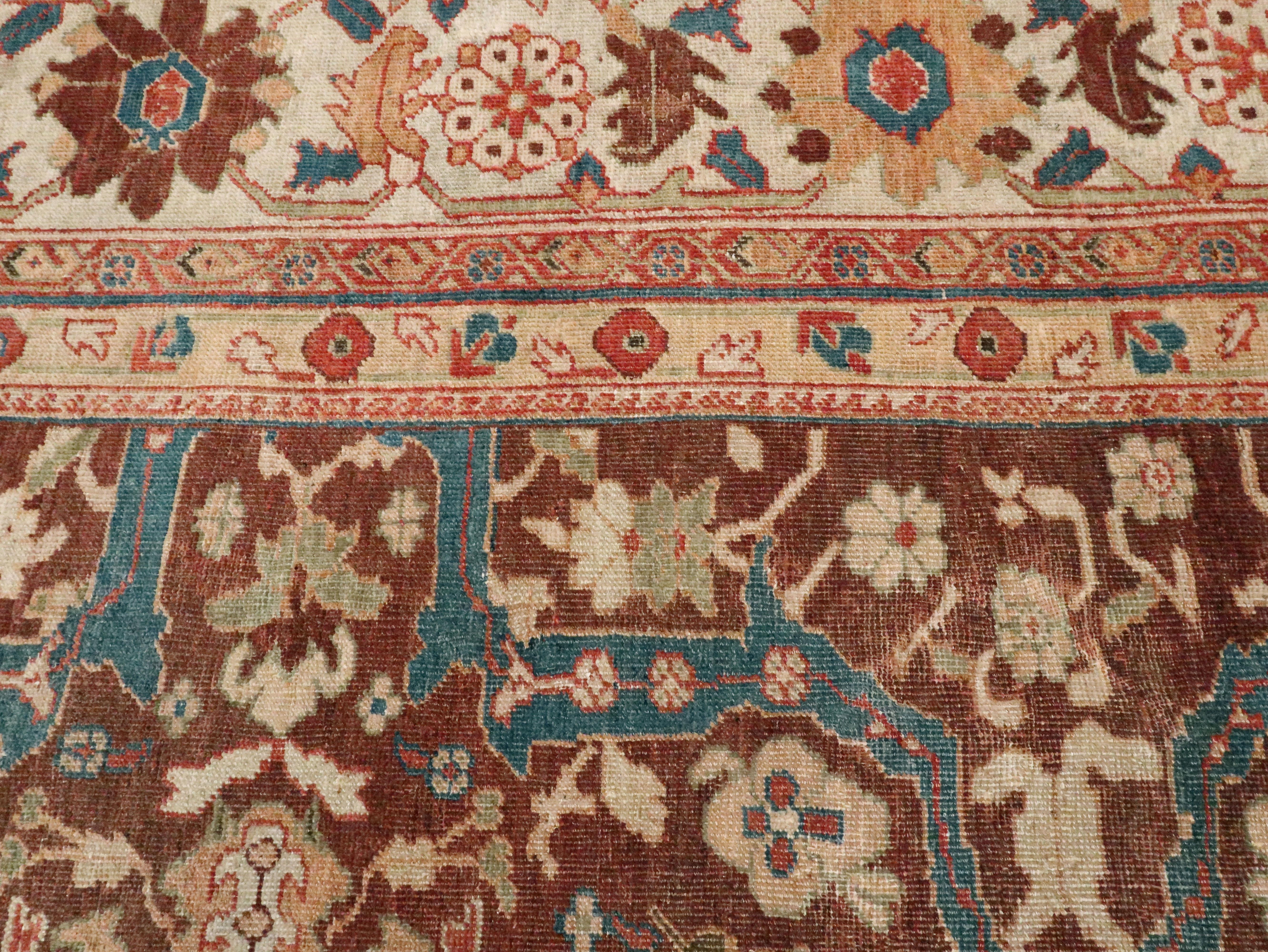 Antique Persian Mahal Carpet 4