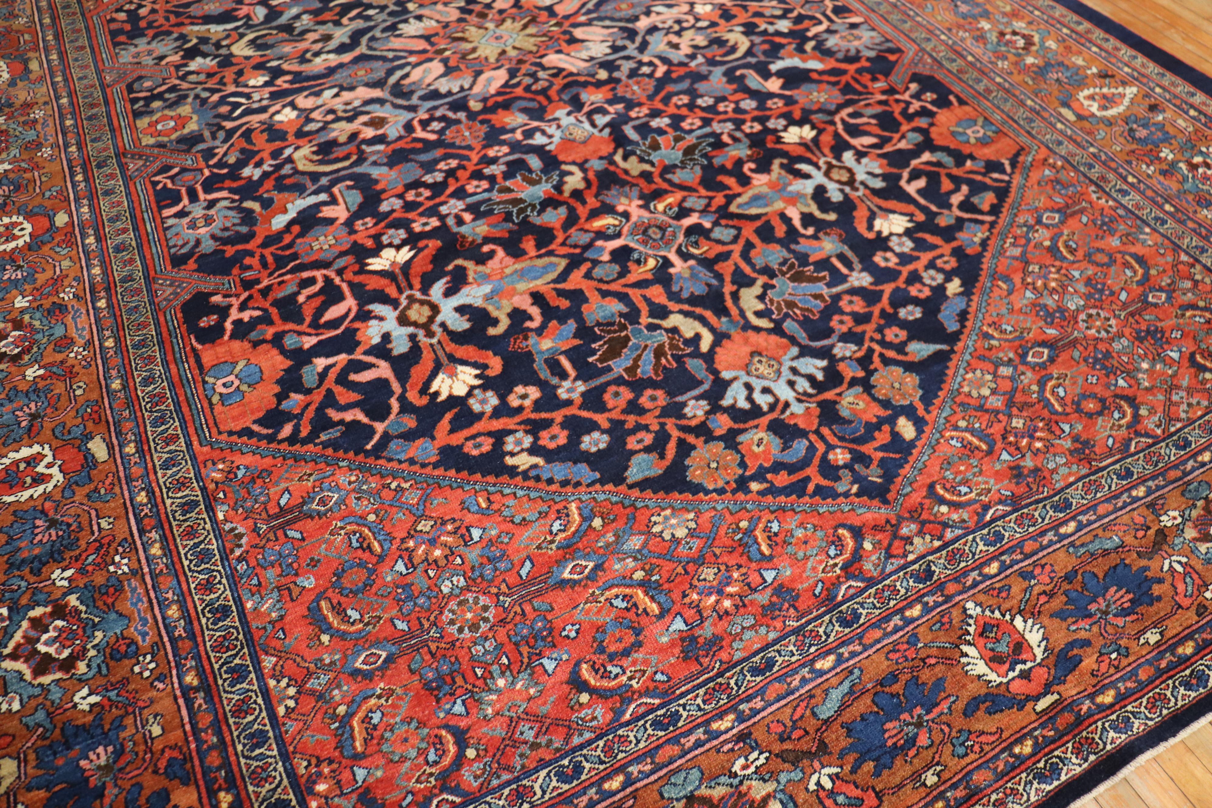 Antique Persian Mahal Carpet For Sale 4