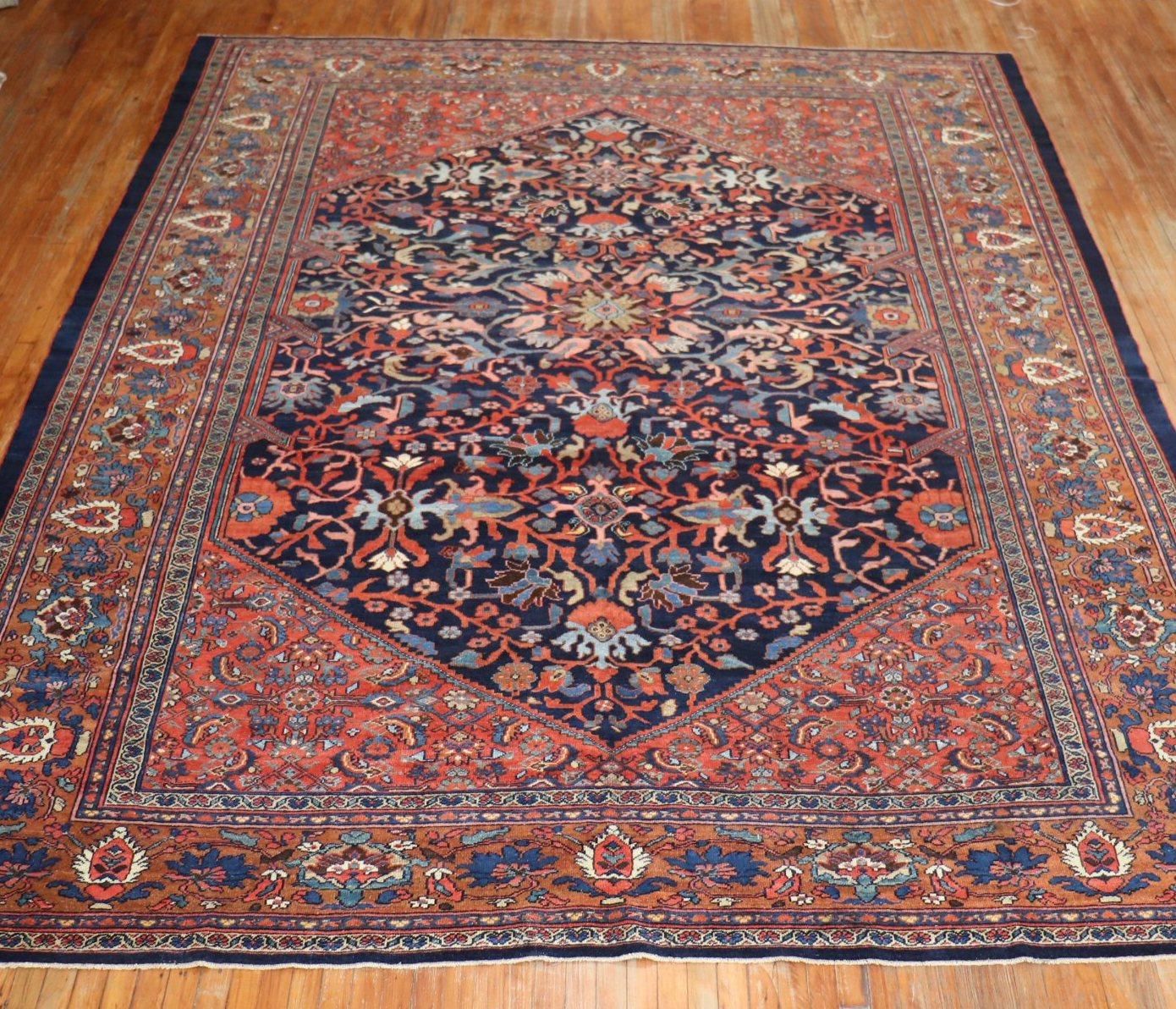 Antique Persian Mahal Carpet For Sale 6