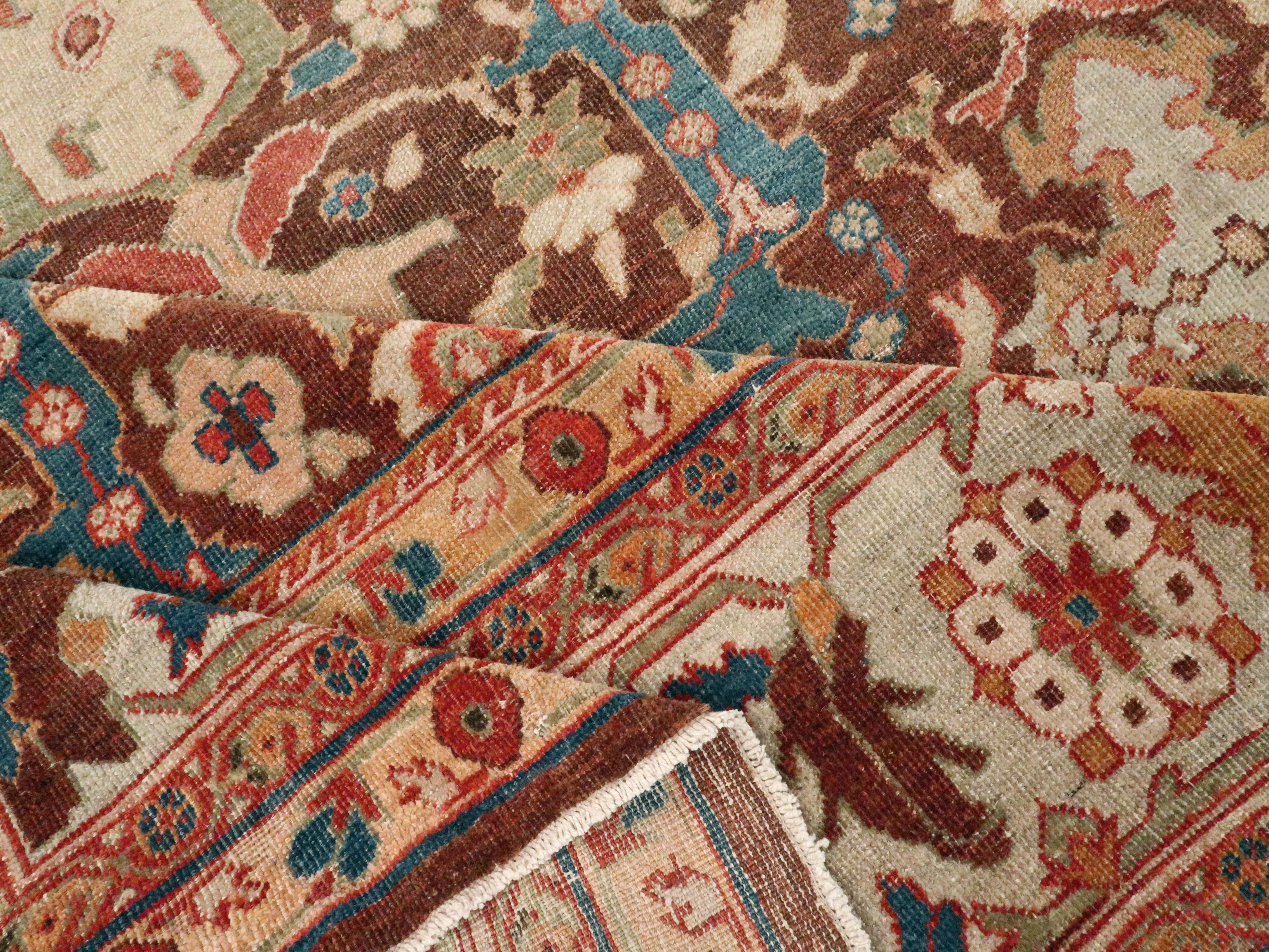 Antique Persian Mahal Carpet 7