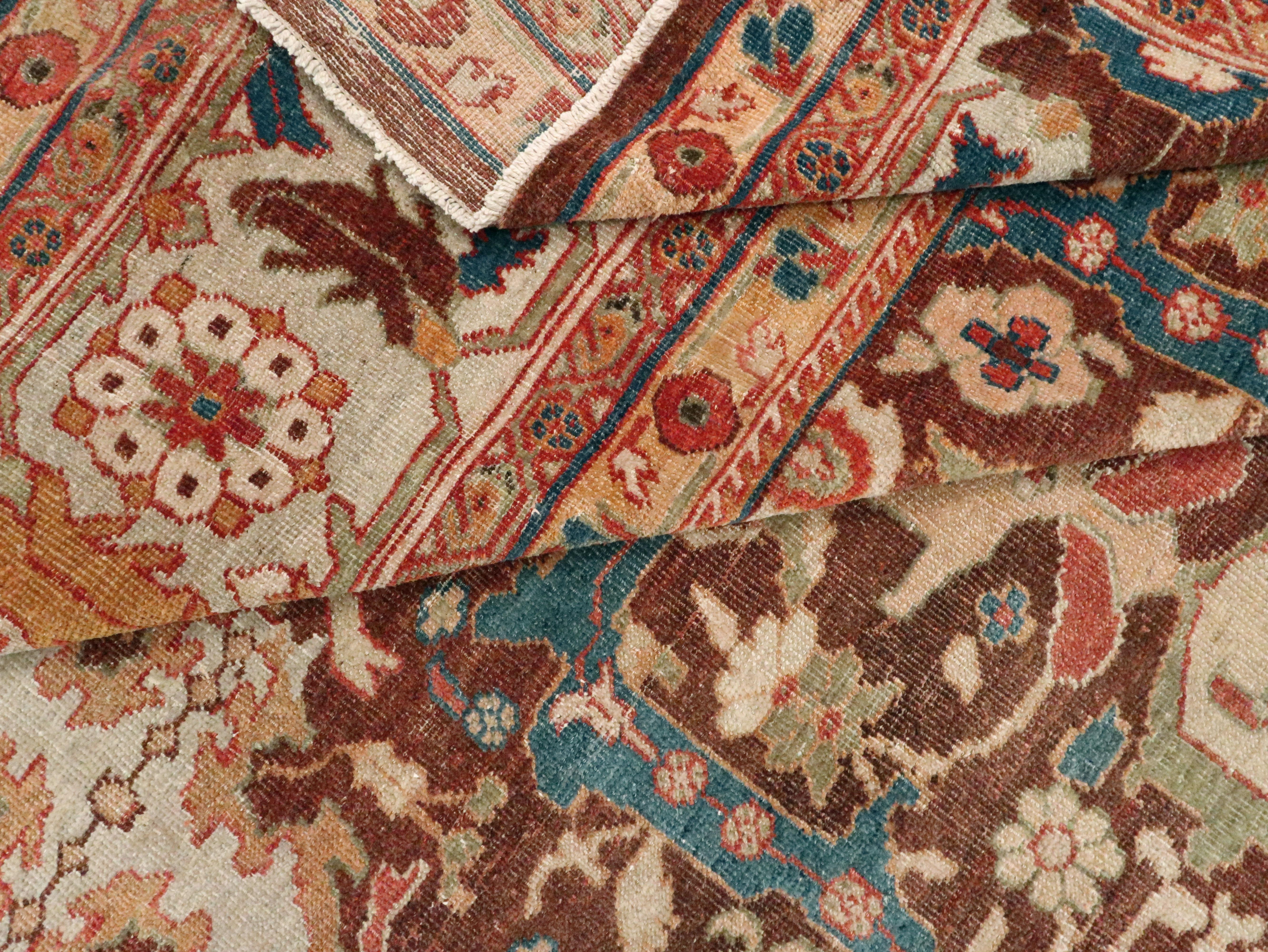 Antique Persian Mahal Carpet 8