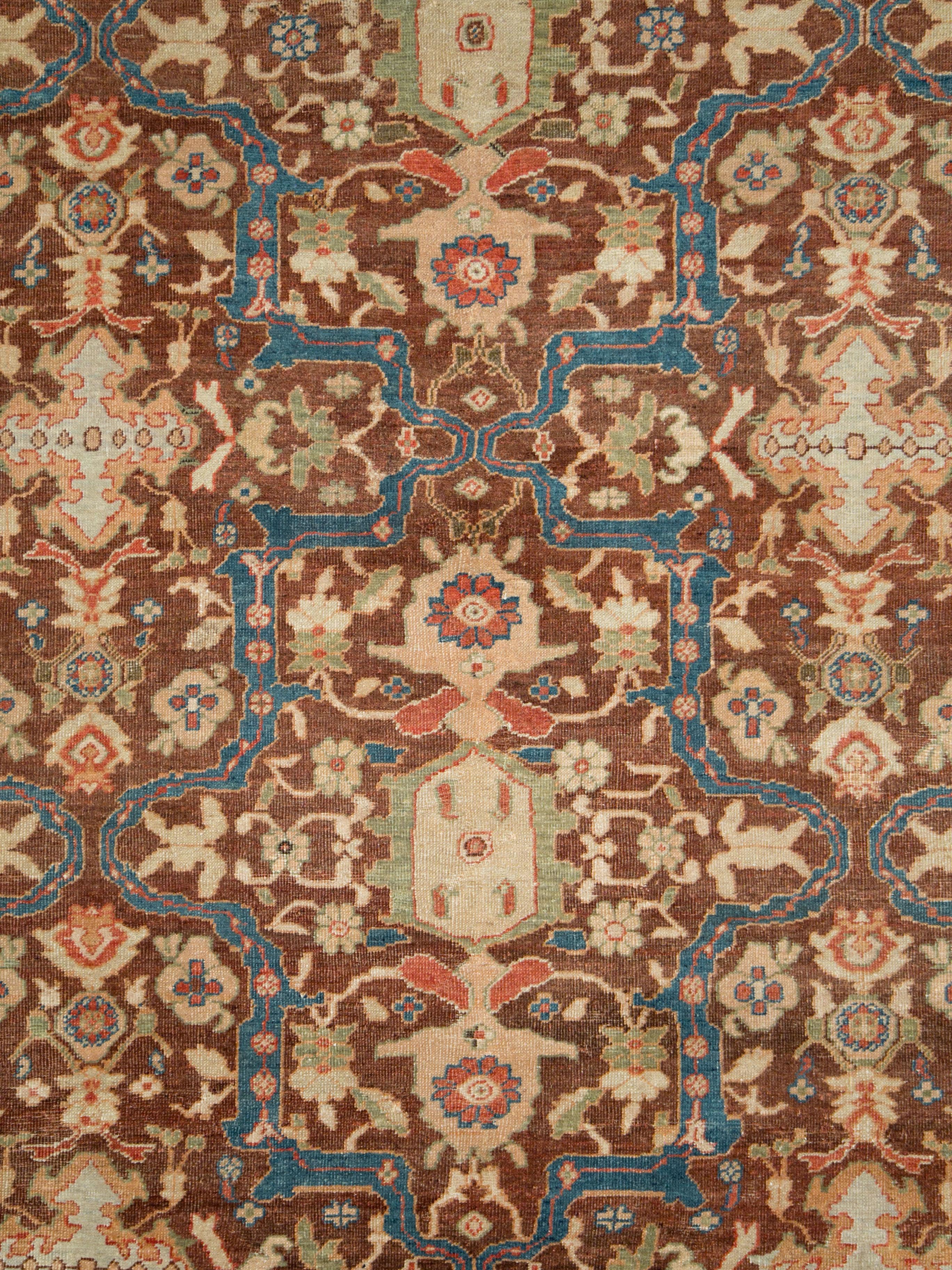 An antique Persian Mahal carpet from the early 20th century.