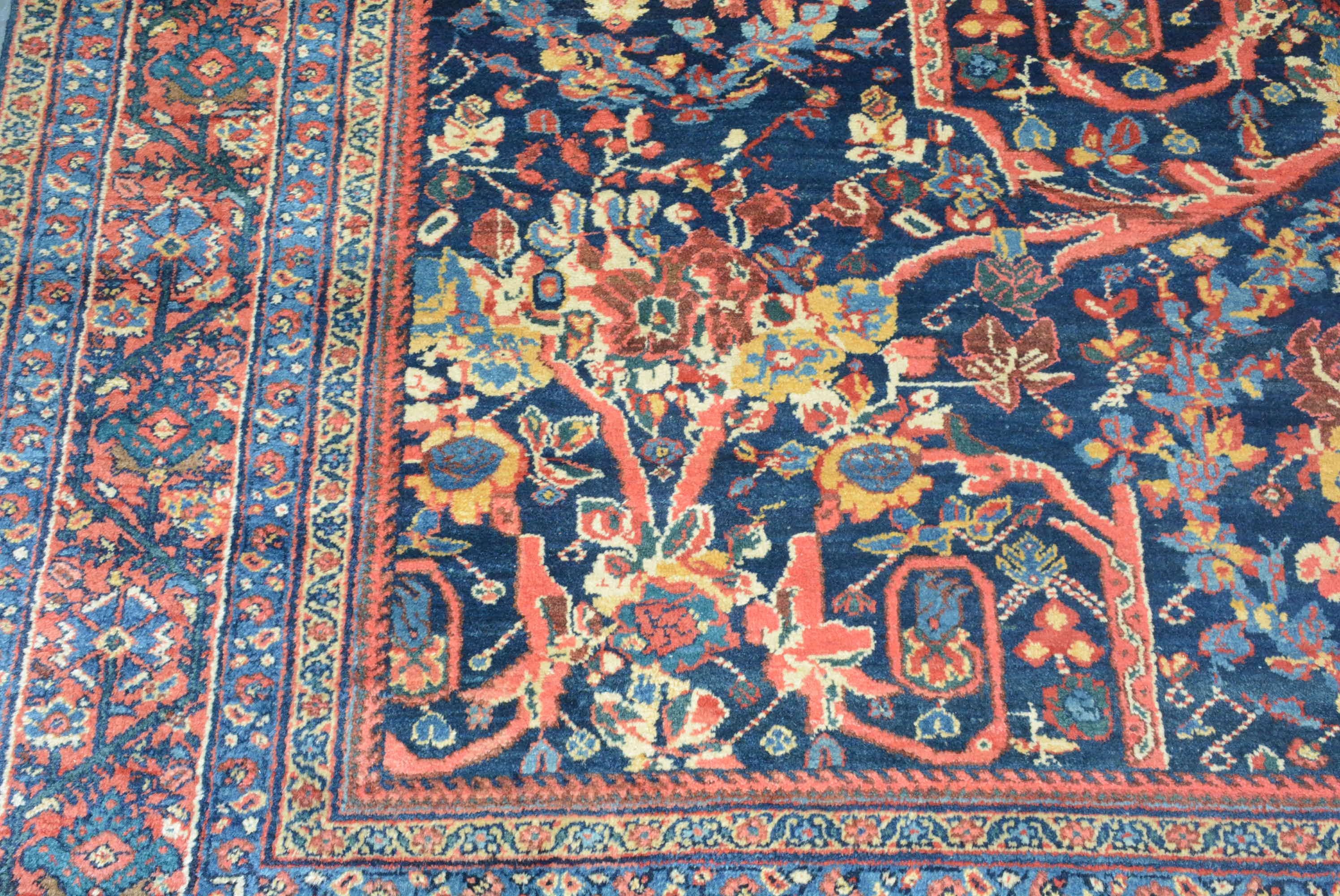 Sultanabad Antique Persian Mahal Carpet For Sale