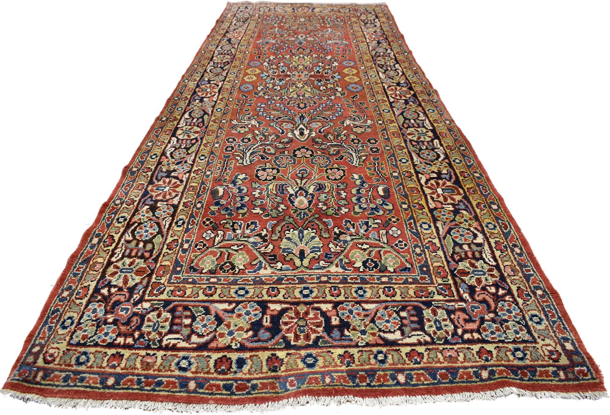 Antiker persischer Mahal-Teppich (Rustikal) im Angebot