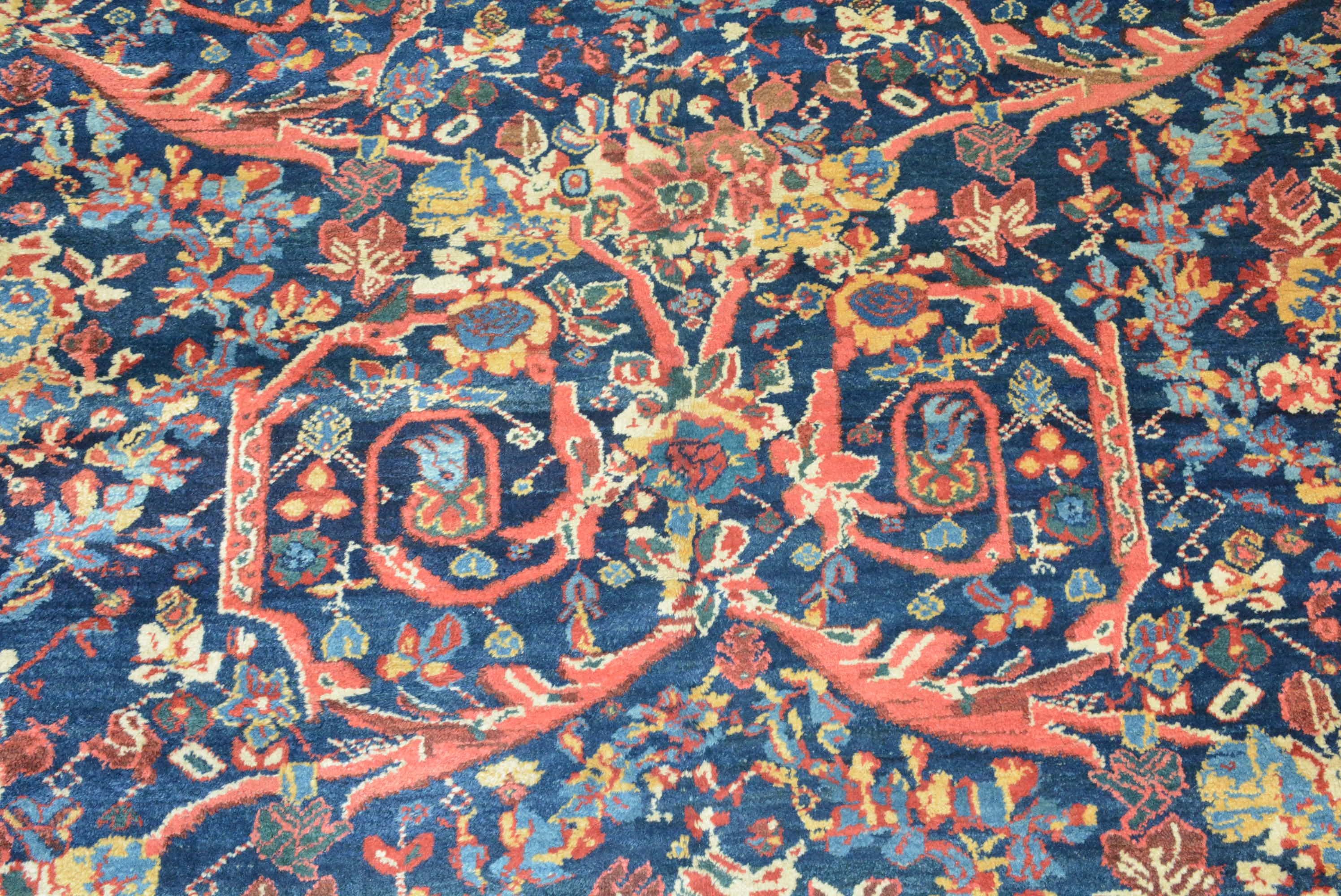 Woven Antique Persian Mahal Carpet For Sale