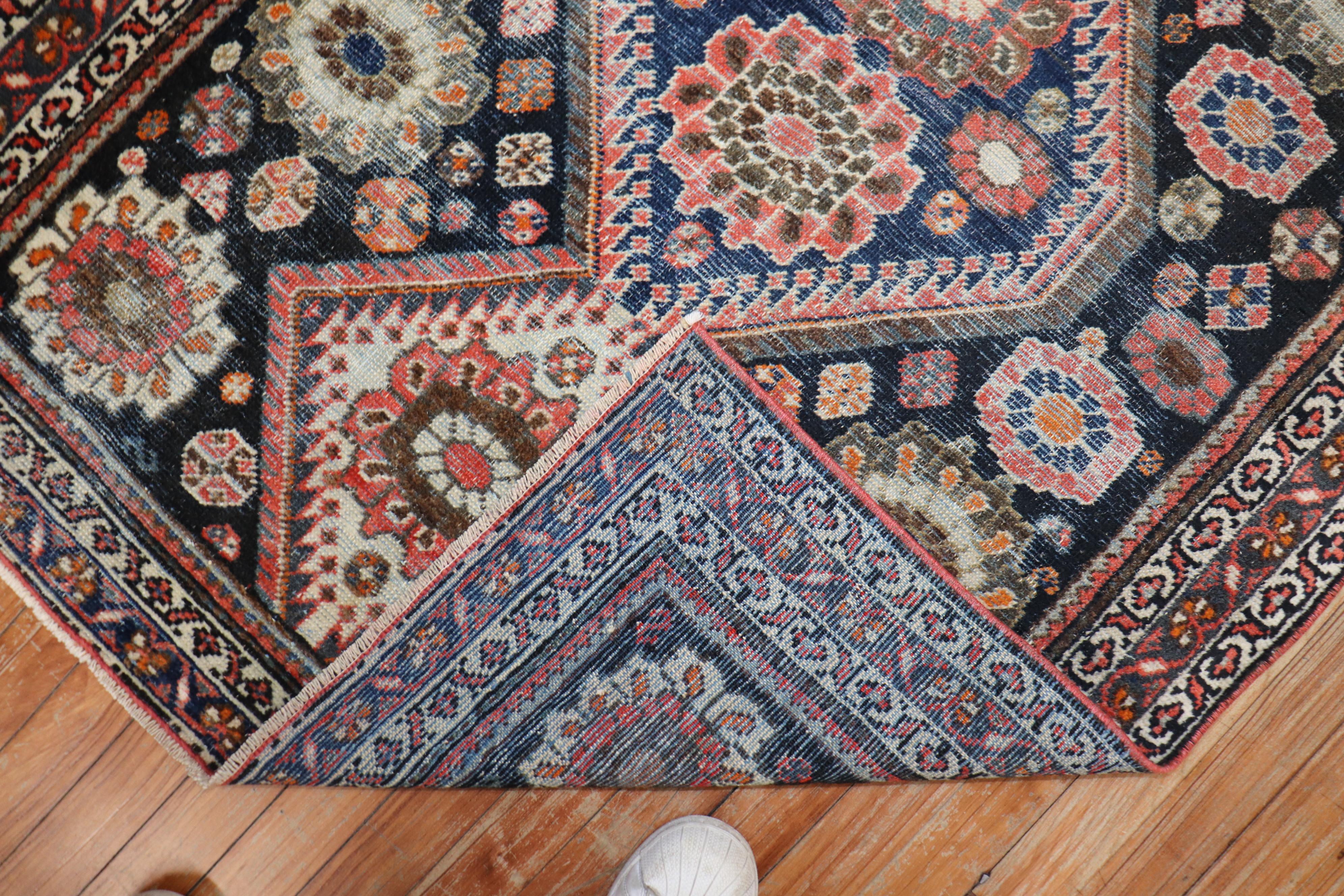 Hand-Knotted Antique Persian Mahal Carpet For Sale