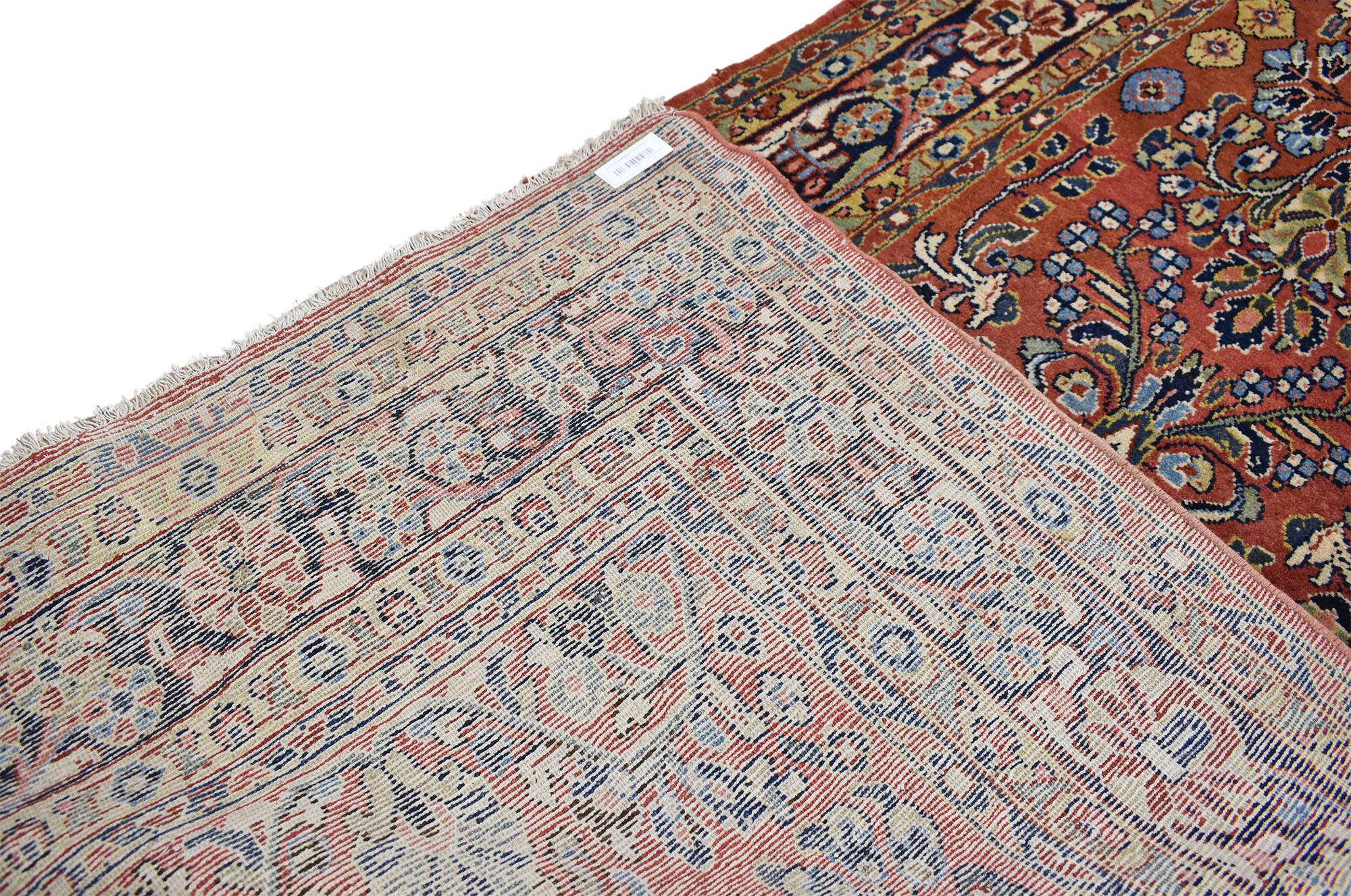 Antiker persischer Mahal-Teppich (Handgeknüpft) im Angebot