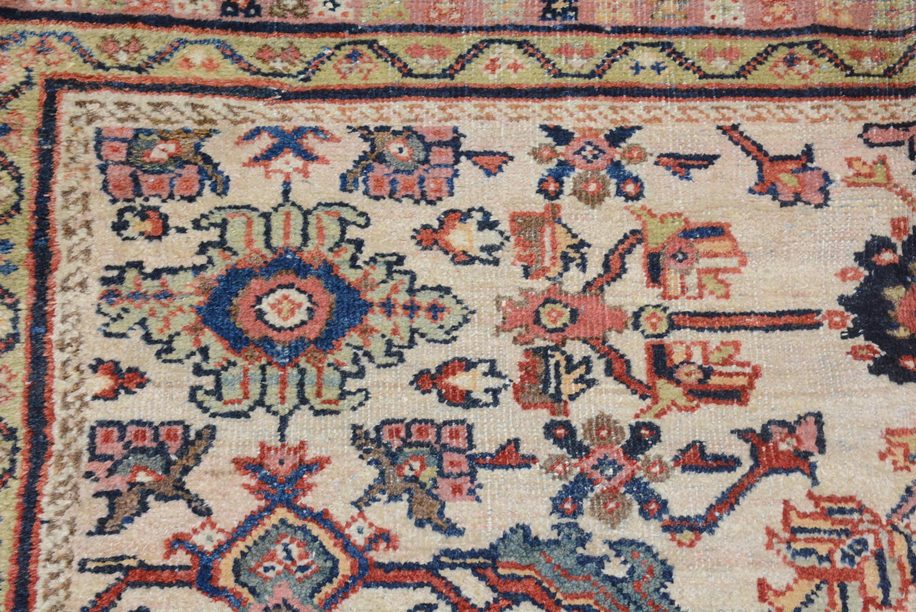 Mid-20th Century Antique Persian Mahal Carpet For Sale